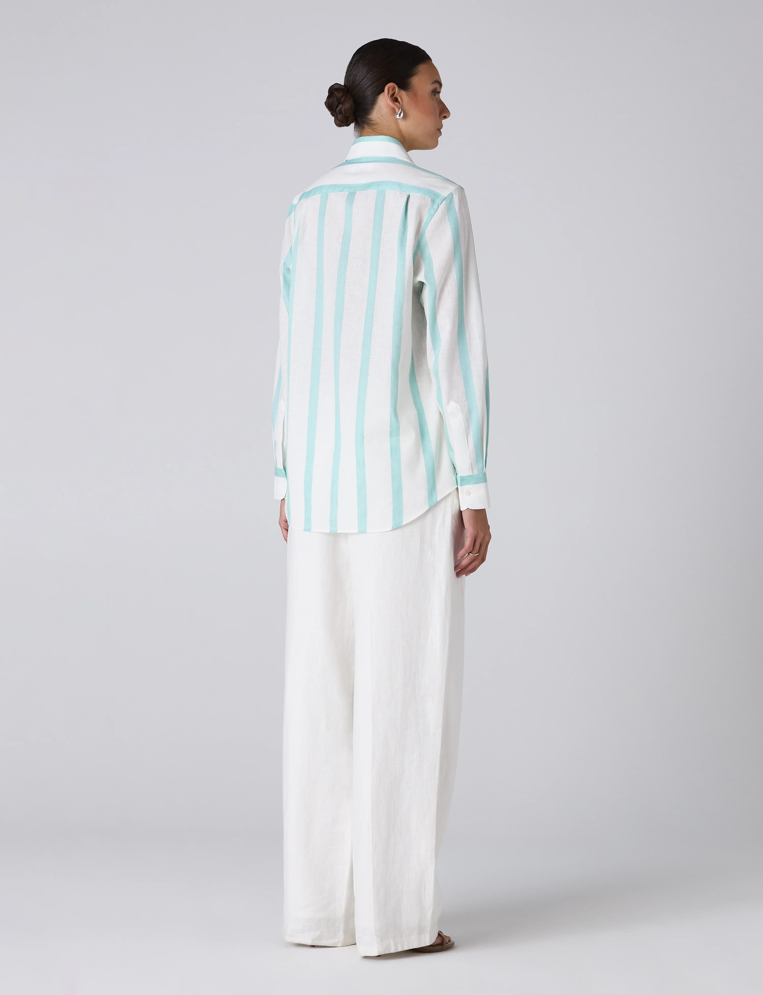 The Boyfriend: Weave, Mint Stripe - With Nothing Underneath