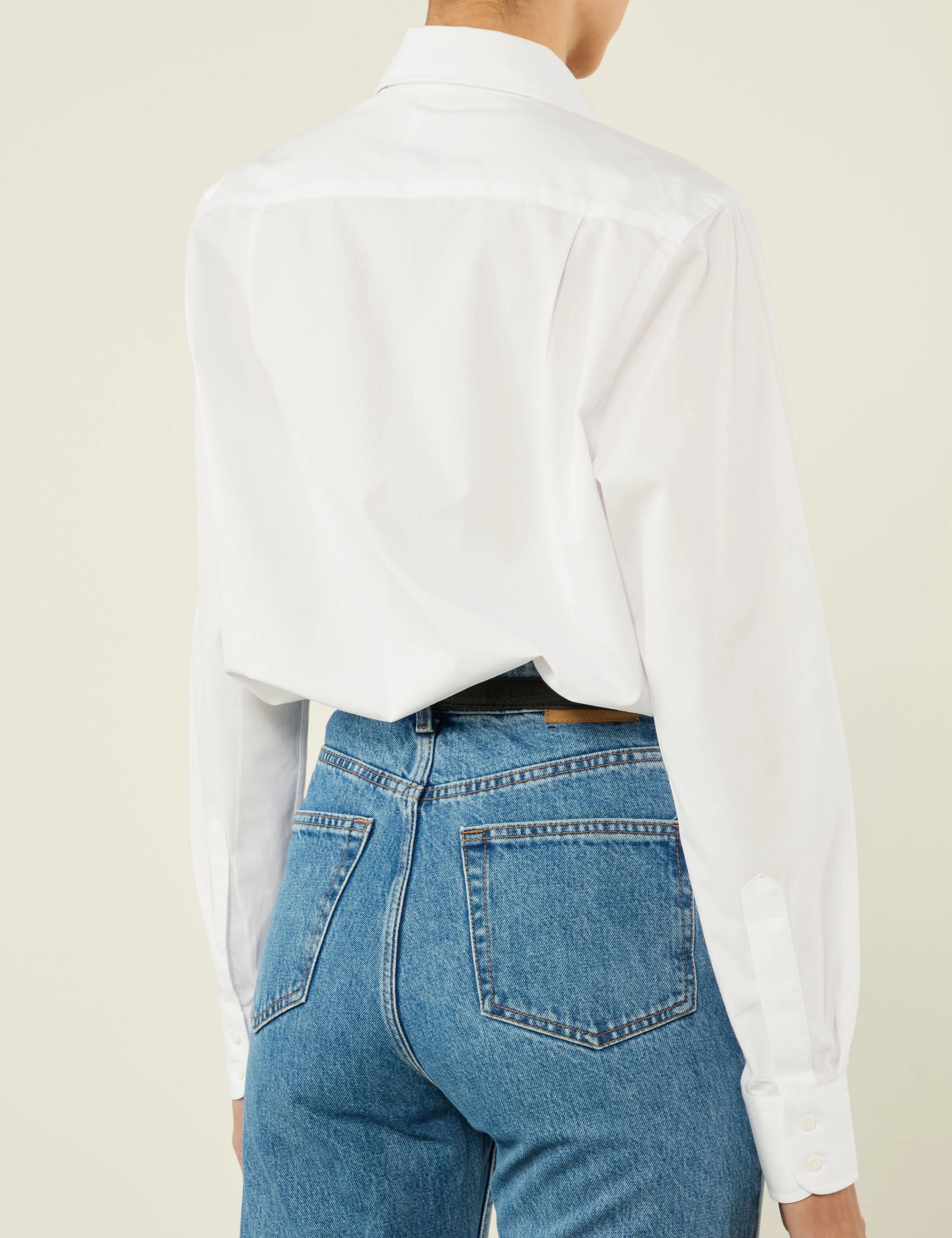 The Boyfriend: Fine Poplin, White - With Nothing Underneath