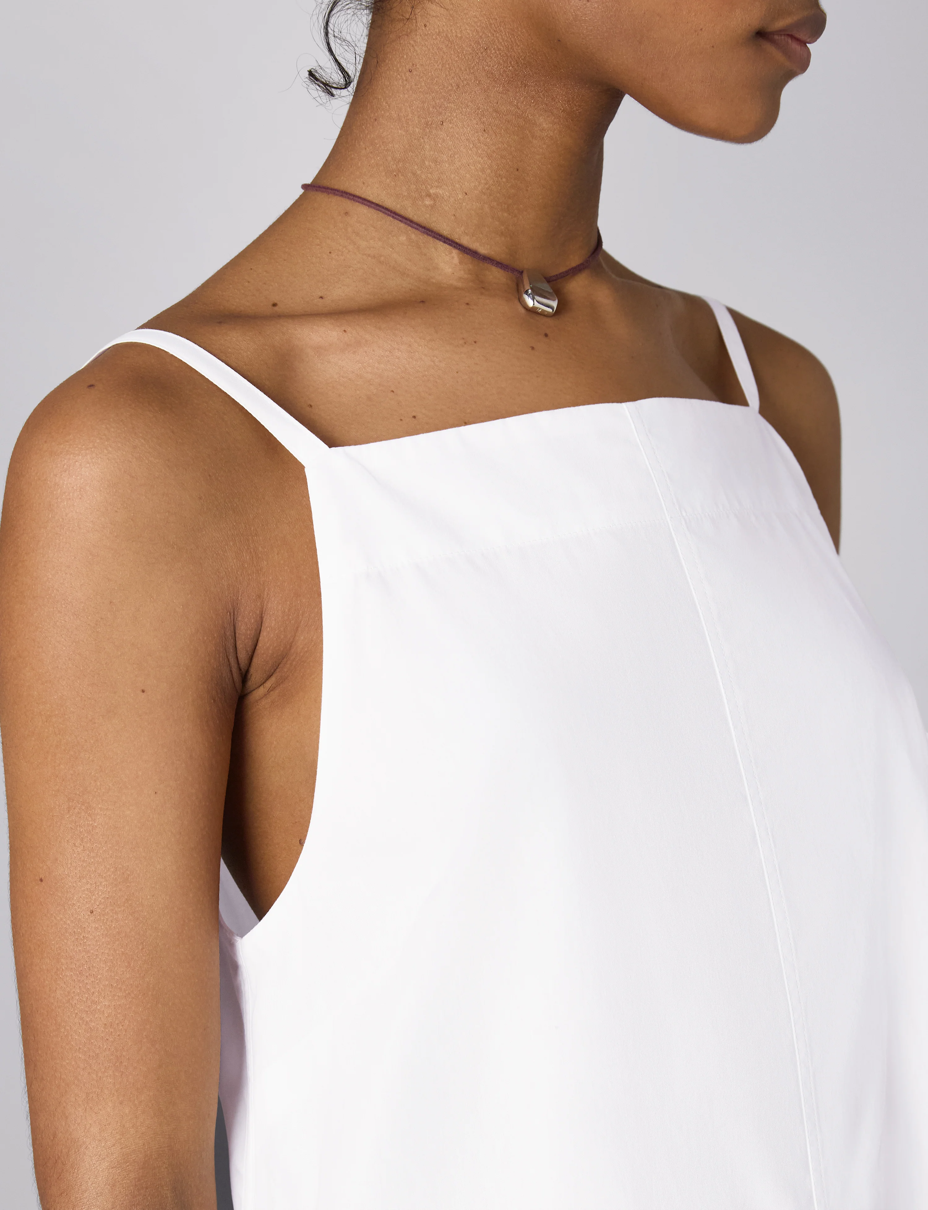 Andros Dress: Fine Poplin, White x Lucy Williams - With Nothing Underneath