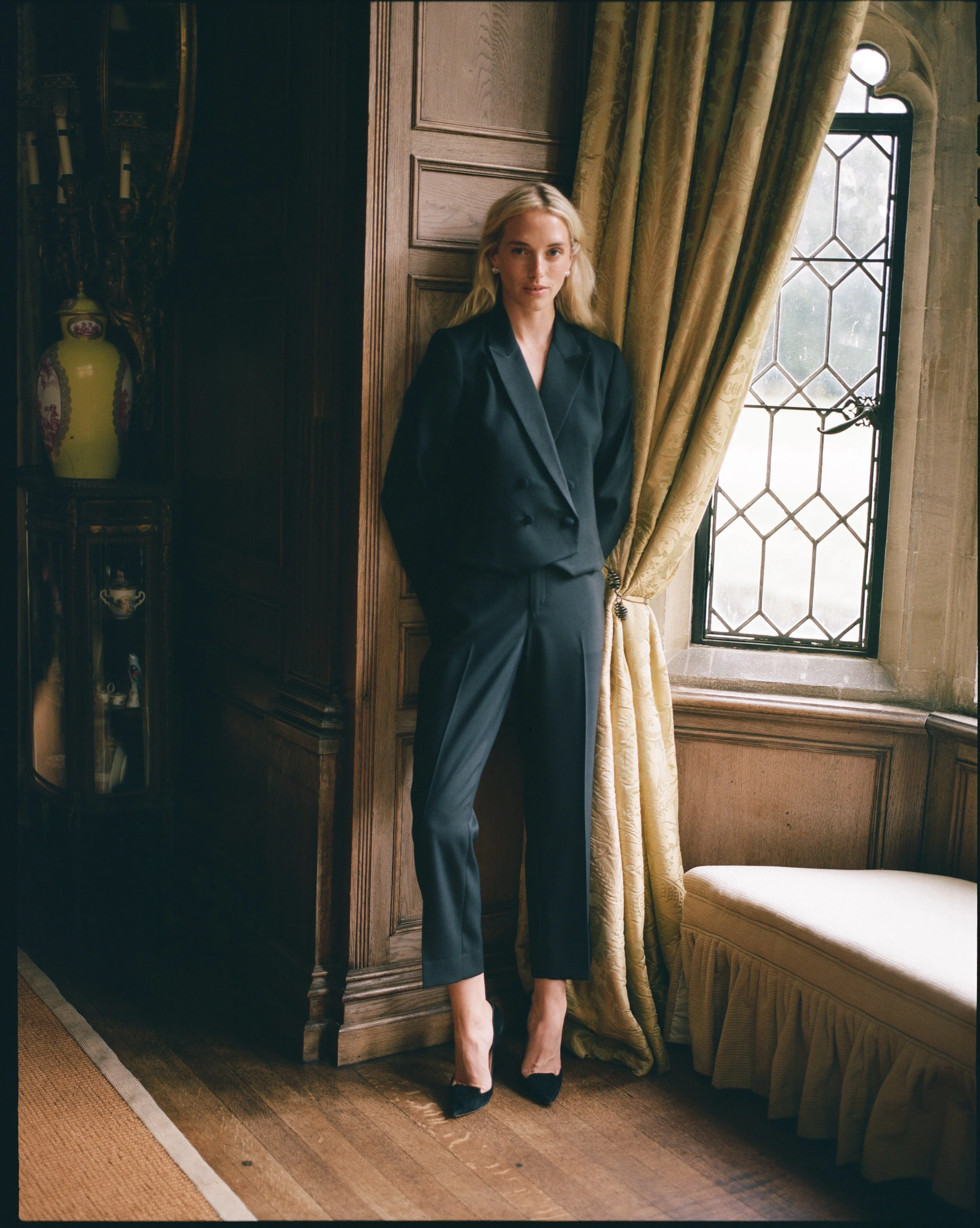 Regent Cigarette Trouser: Suiting Wool, Black - With Nothing Underneath