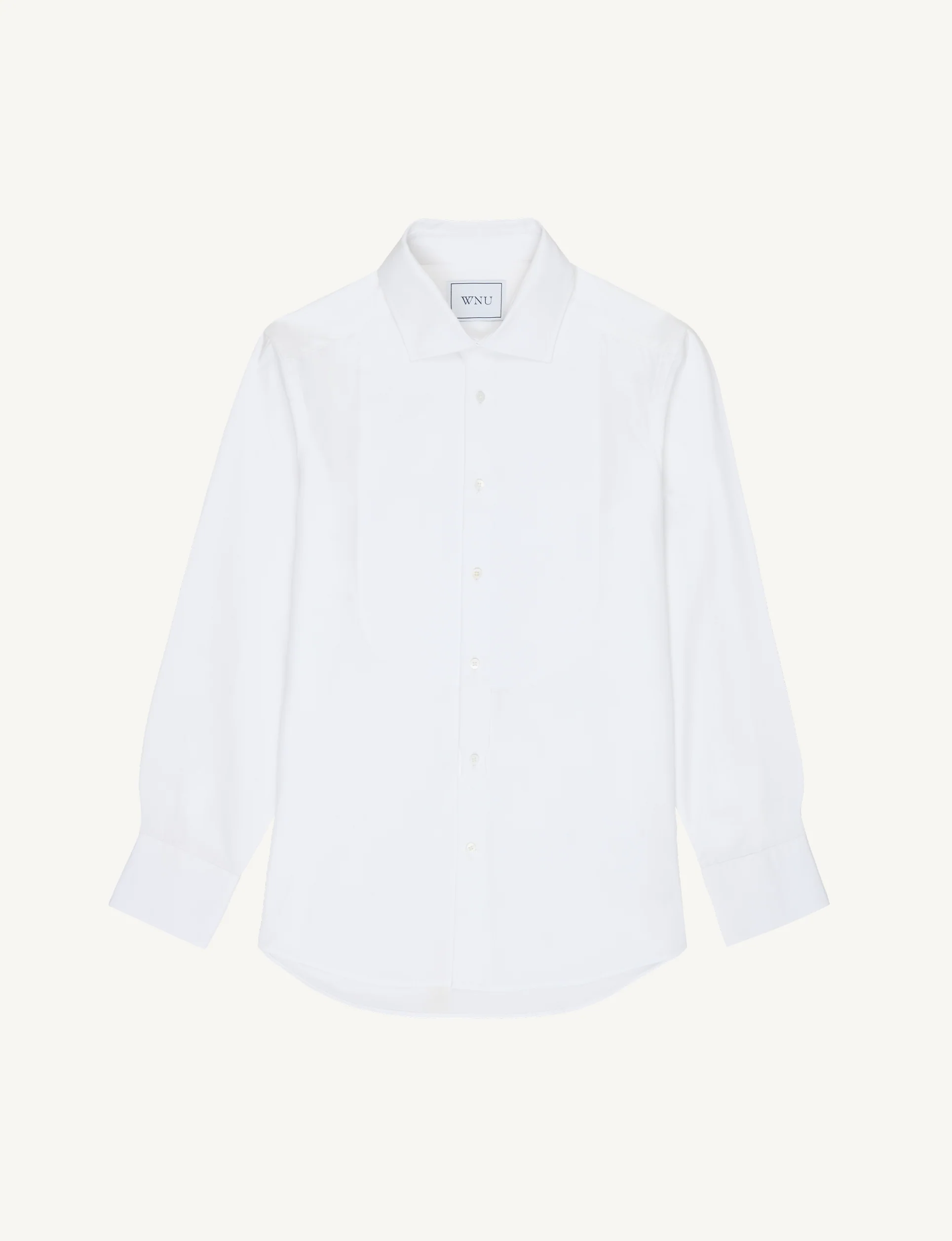 The Dress Shirt Curved Bib: Poplin, White - With Nothing Underneath
