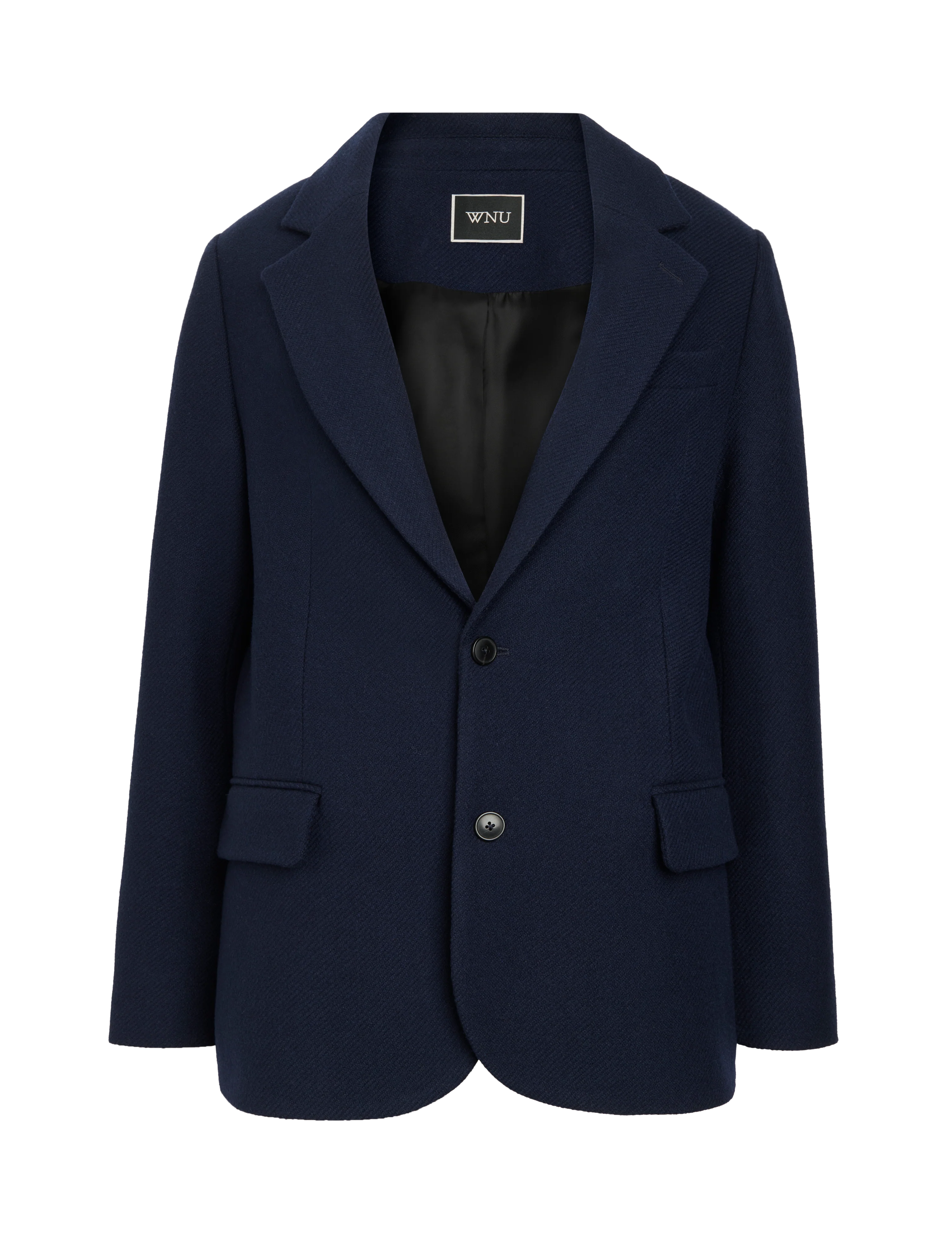 Hutton Blazer: Wool, Navy Blue - With Nothing Underneath