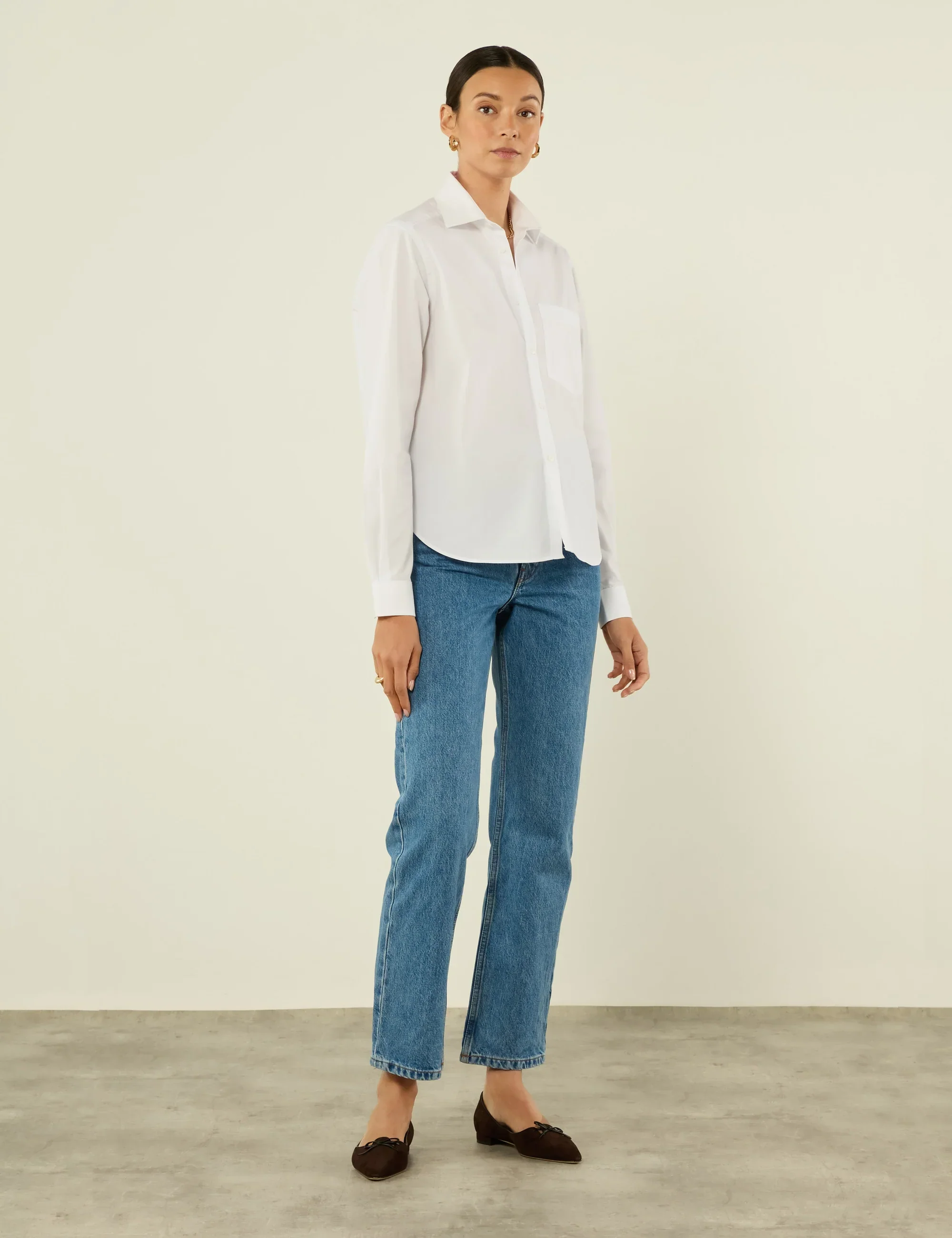 The Classic: Fine Poplin, White - With Nothing Underneath
