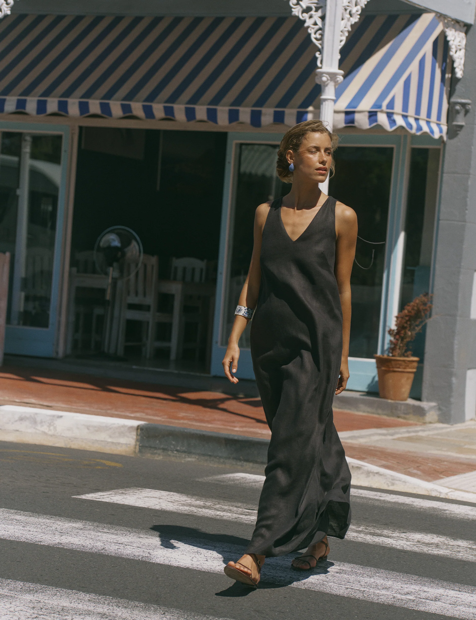 Blenheim Dress: Linen, Black - With Nothing Underneath