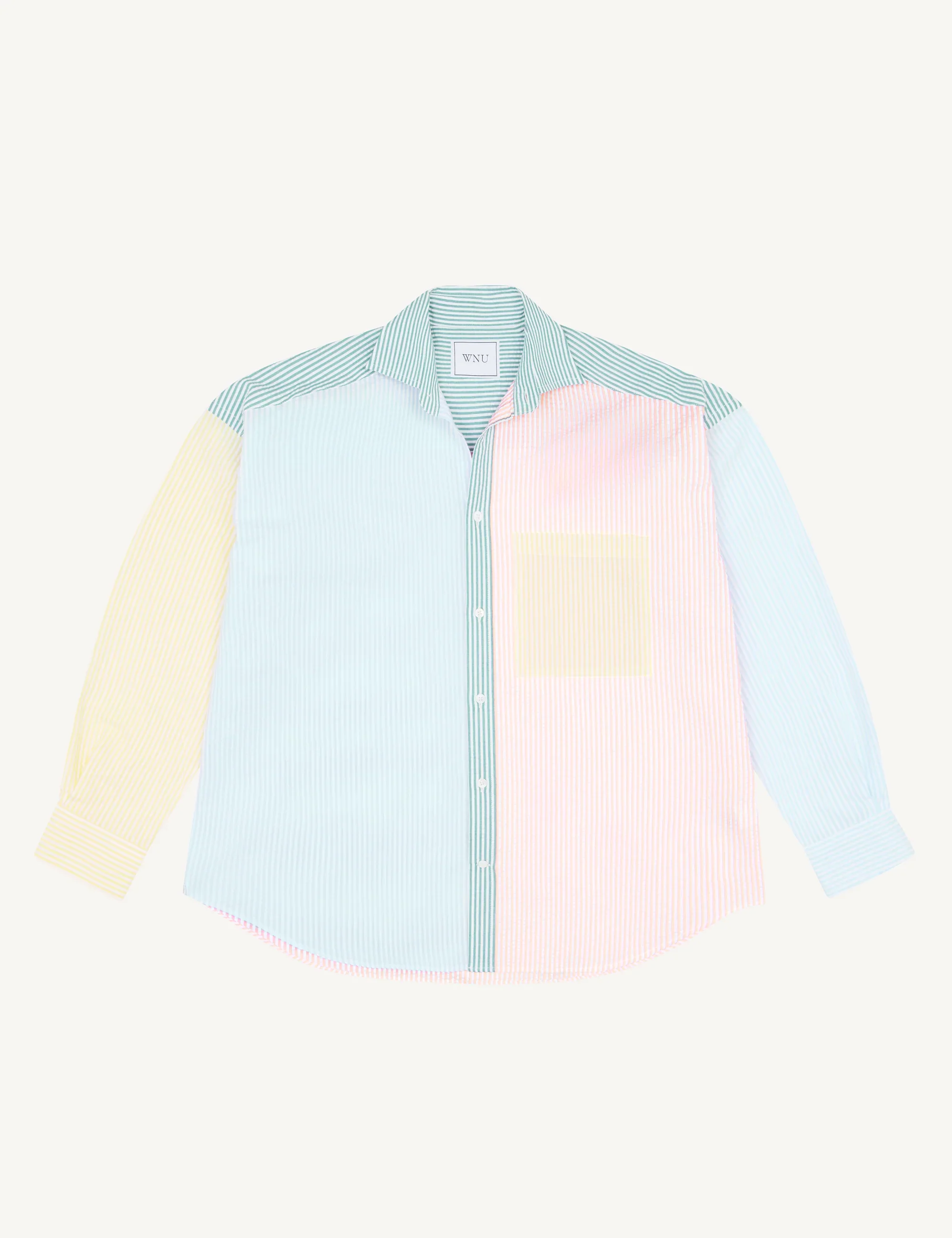The Weekend: Seersucker, Multi Patchwork - With Nothing Underneath