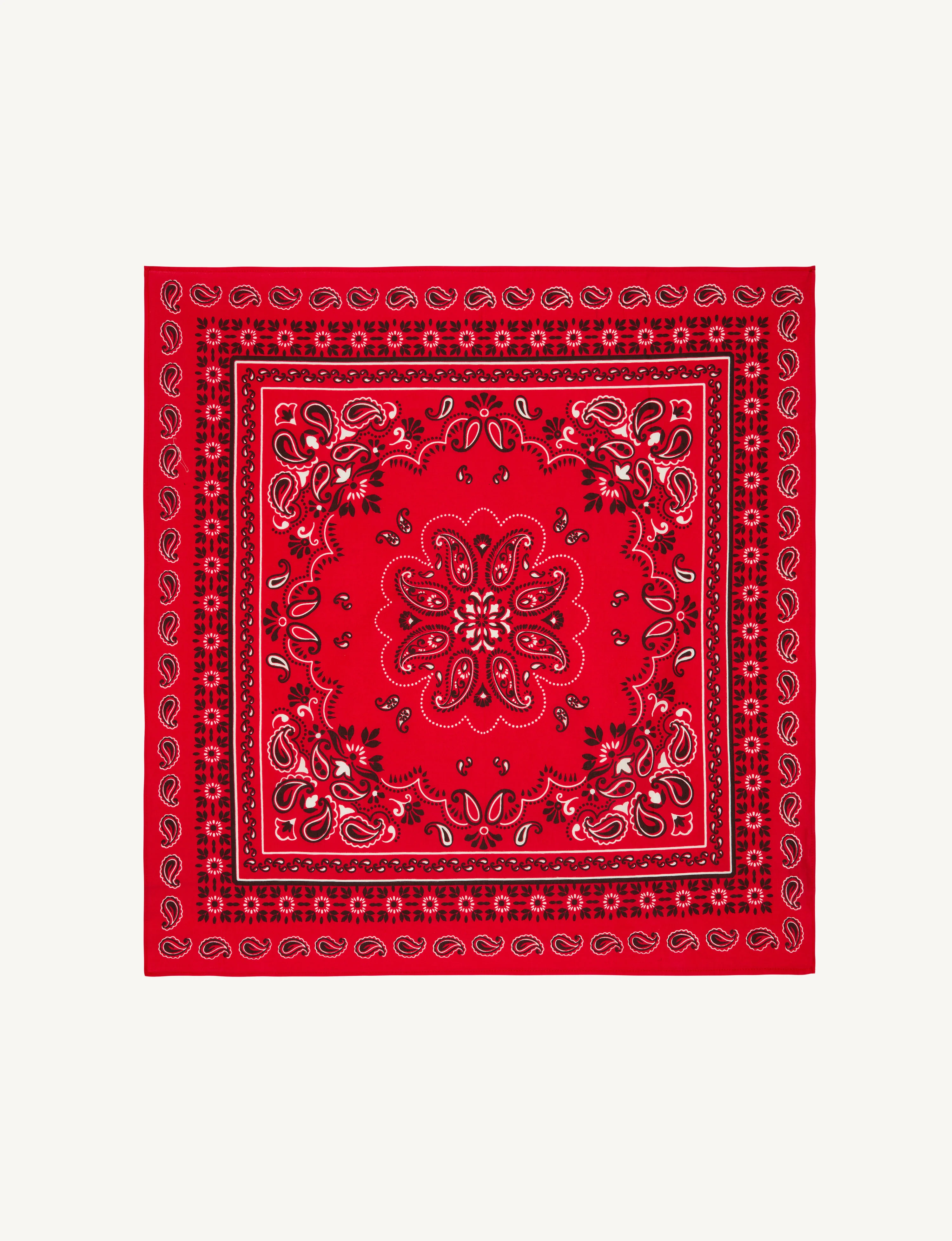 Neckerchief: Cotton, Red Paisley - With Nothing Underneath
