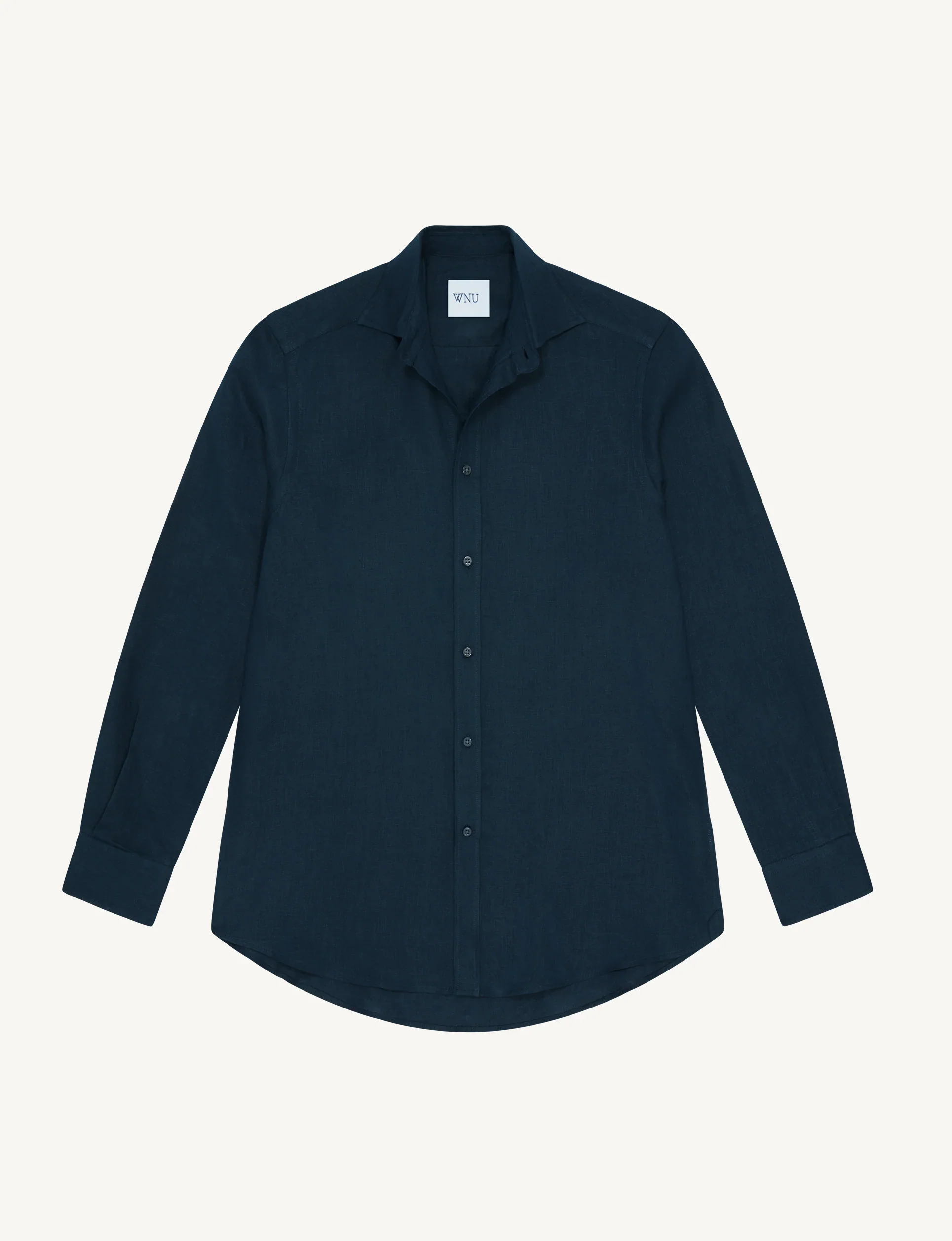The Boyfriend: Linen, Navy Blue - With Nothing Underneath
