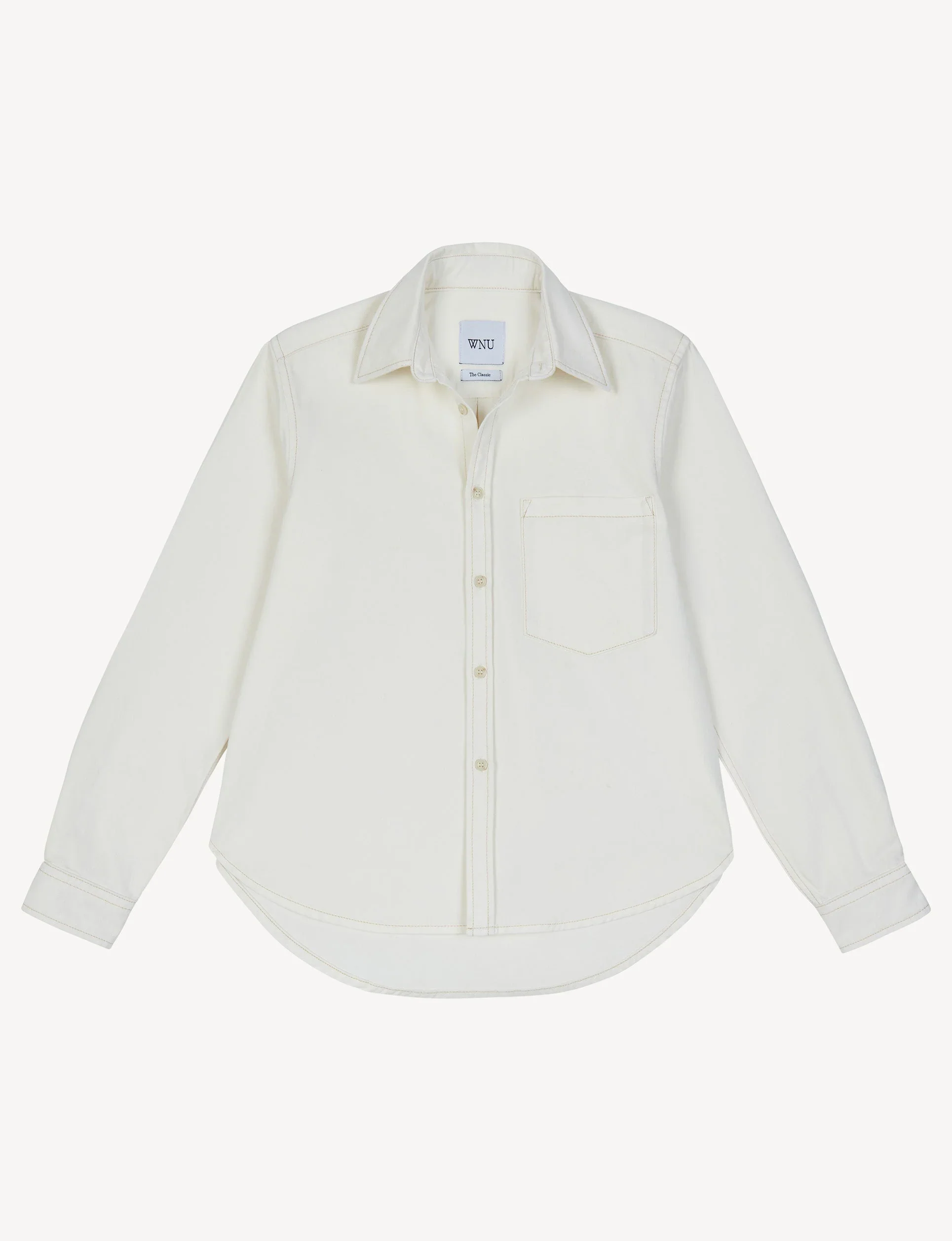The Classic: Denim, Off-White - With Nothing Underneath