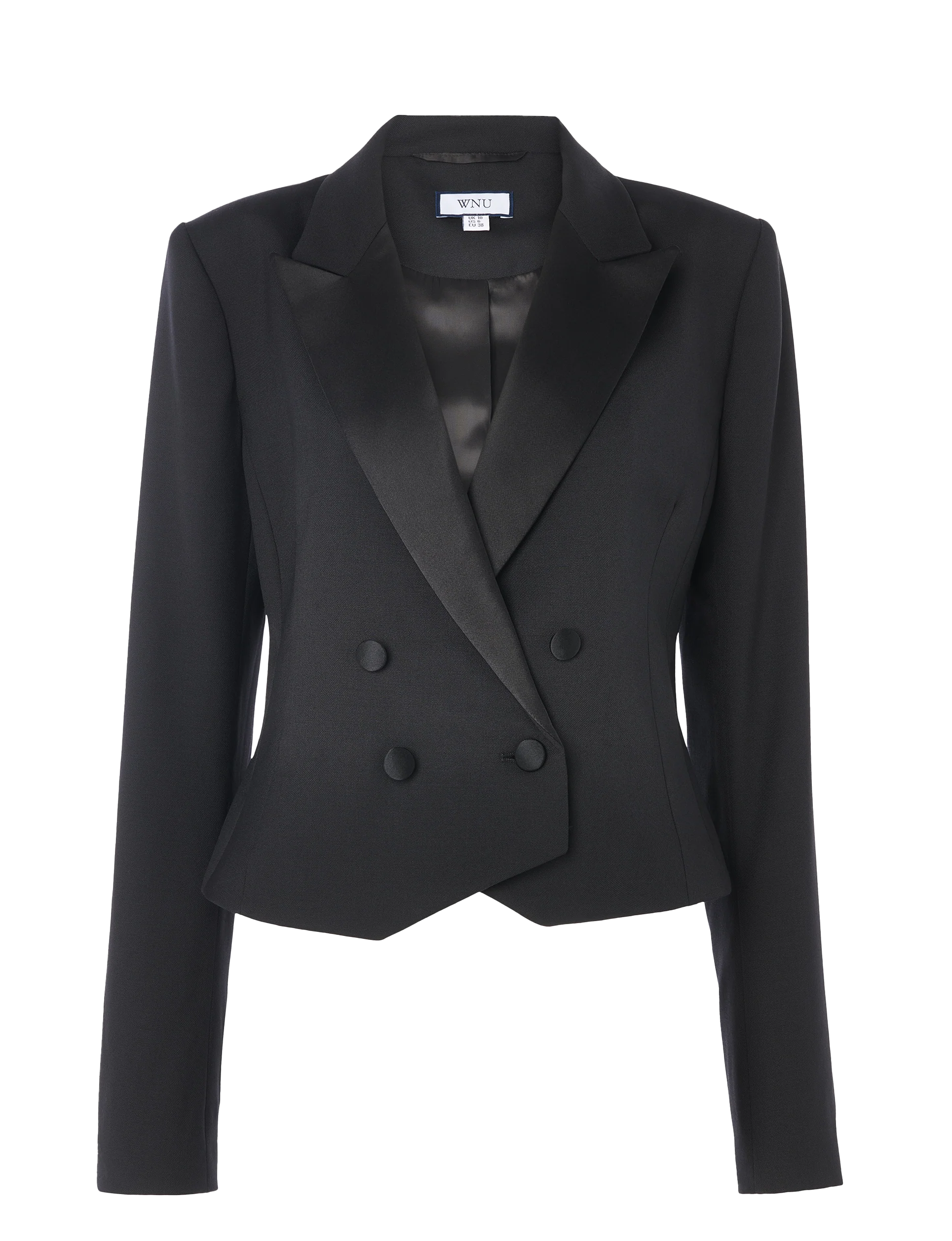 Belgravia Cropped Tuxedo: Wool, Black - With Nothing Underneath