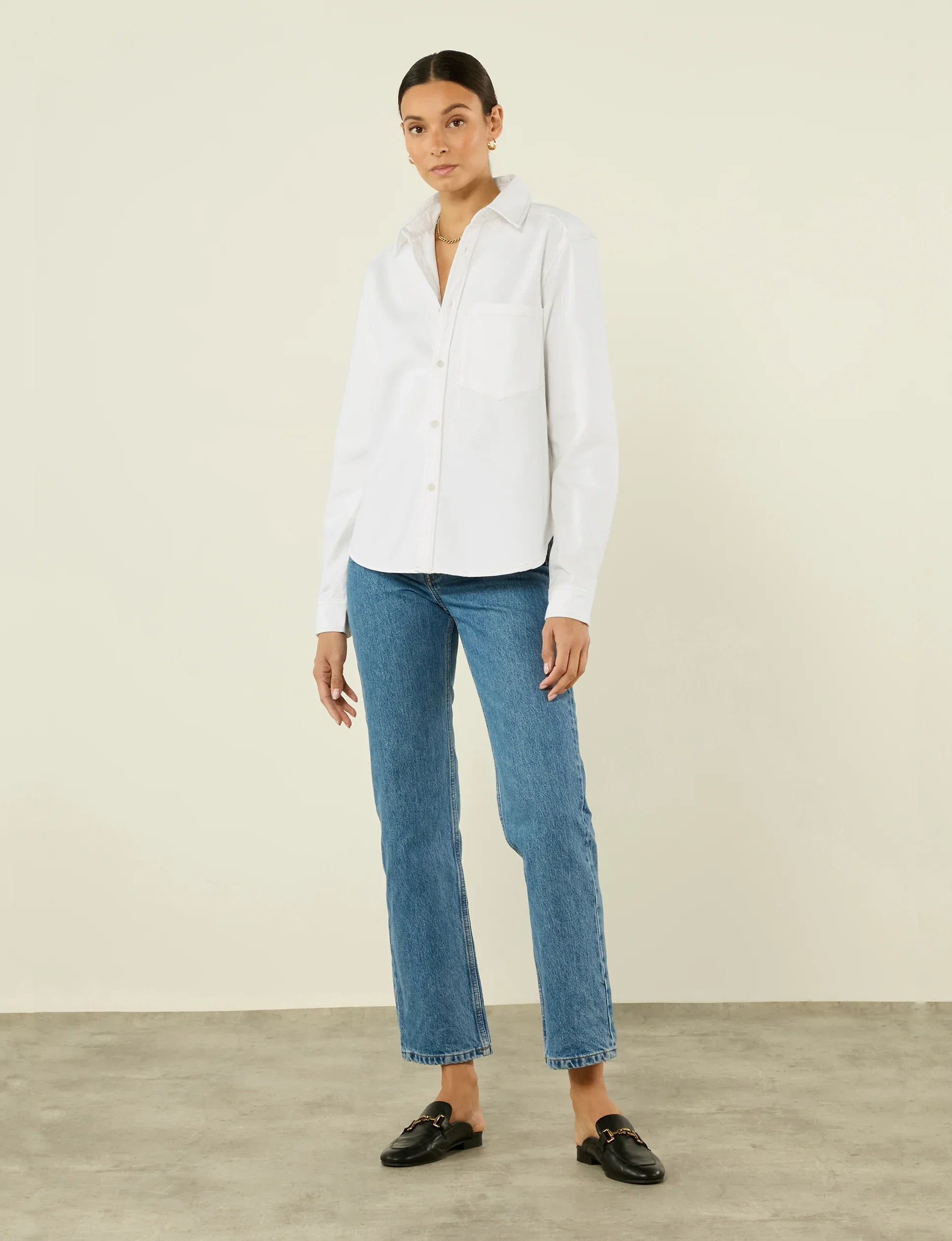 The Classic: Denim, Off-White - With Nothing Underneath