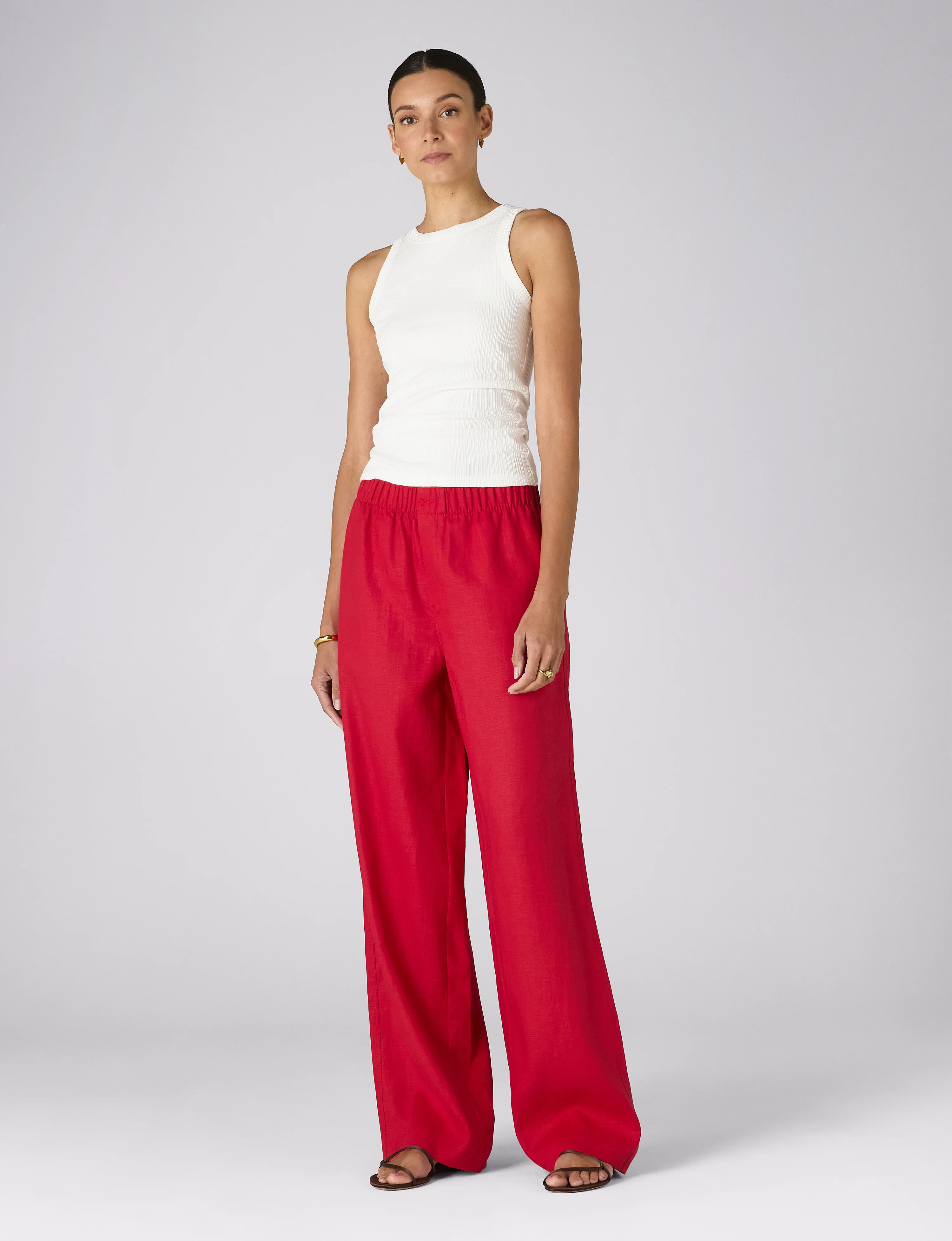 The Palazzo: Hemp, Red - With Nothing Underneath