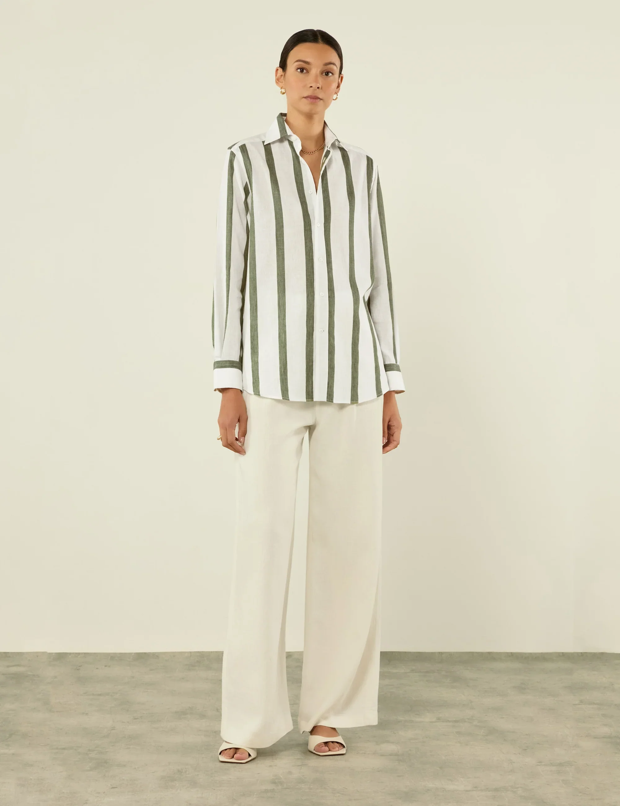 The Boyfriend: Weave, Khaki Stripe - With Nothing Underneath