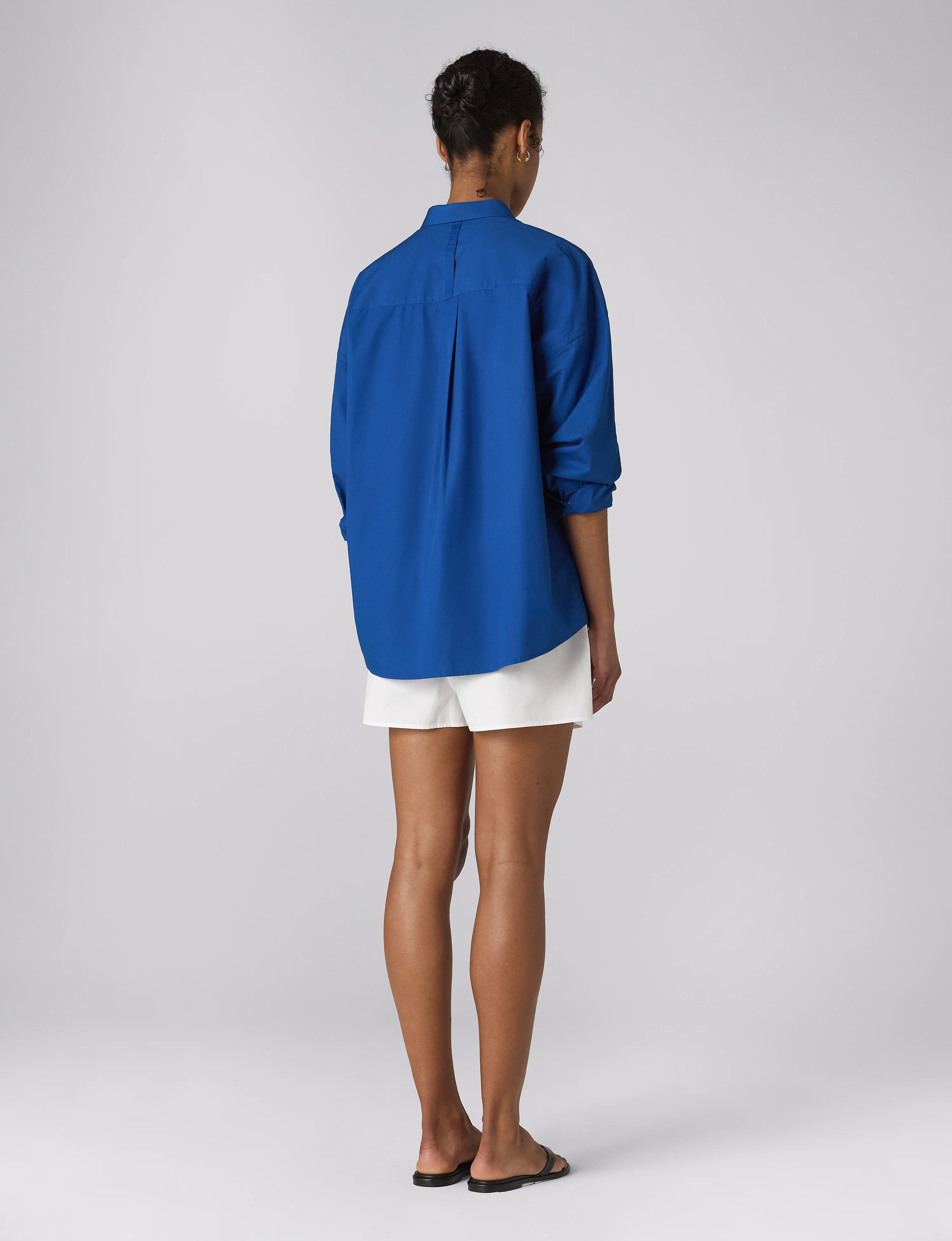 Sóller Shirt: Fine Poplin, Cobalt Blue x Lucy Williams - With Nothing Underneath