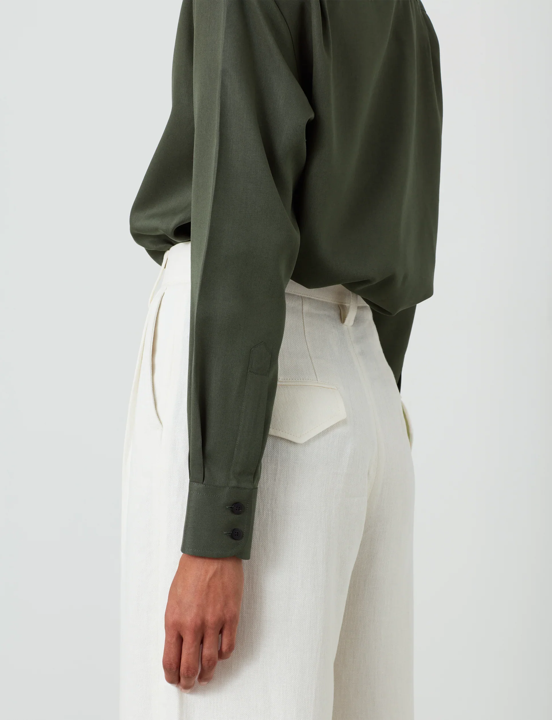The Boyfriend: TENCEL™ Lyocell, Khaki - With Nothing Underneath