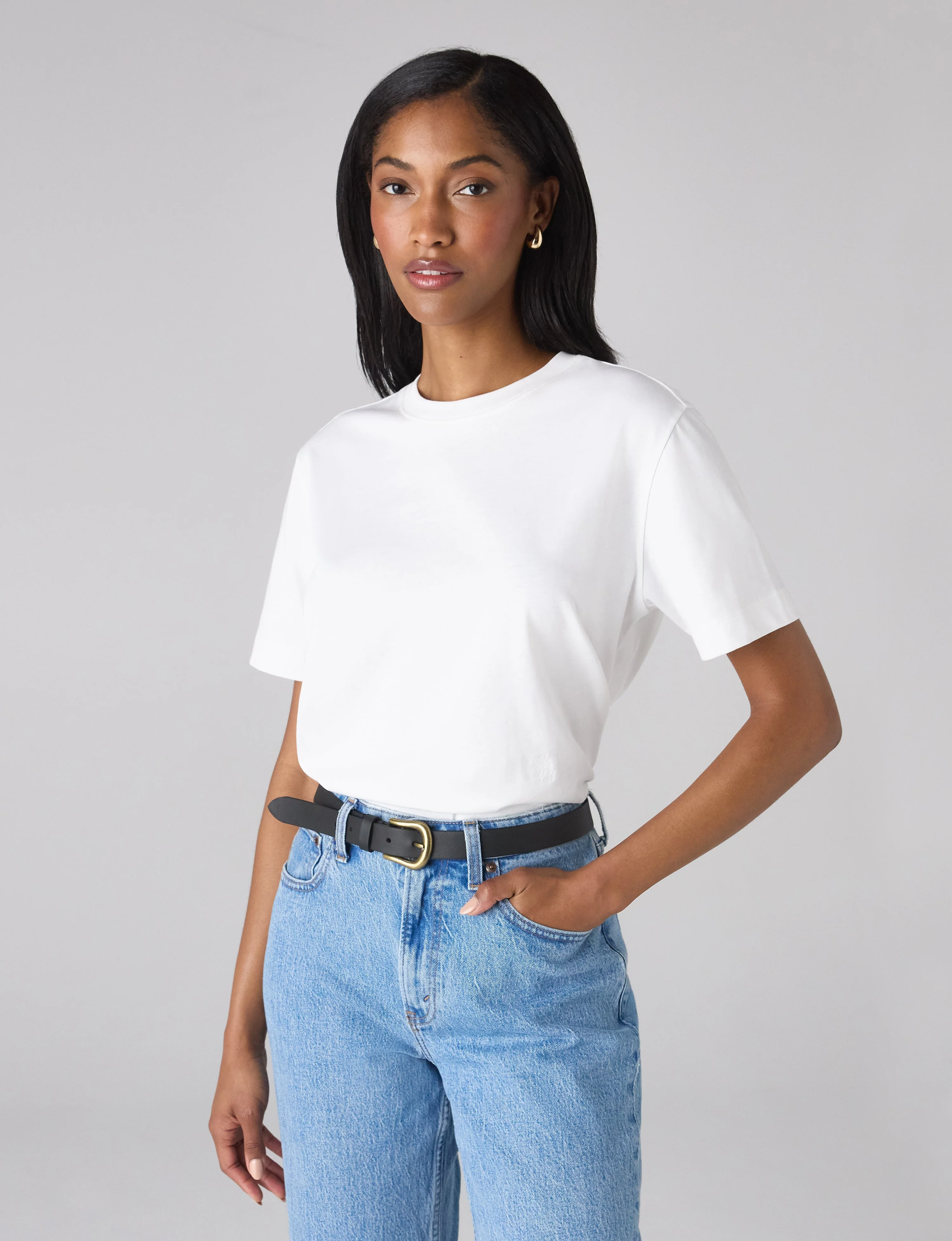Soho T-Shirt: Cotton Jersey, White - With Nothing Underneath