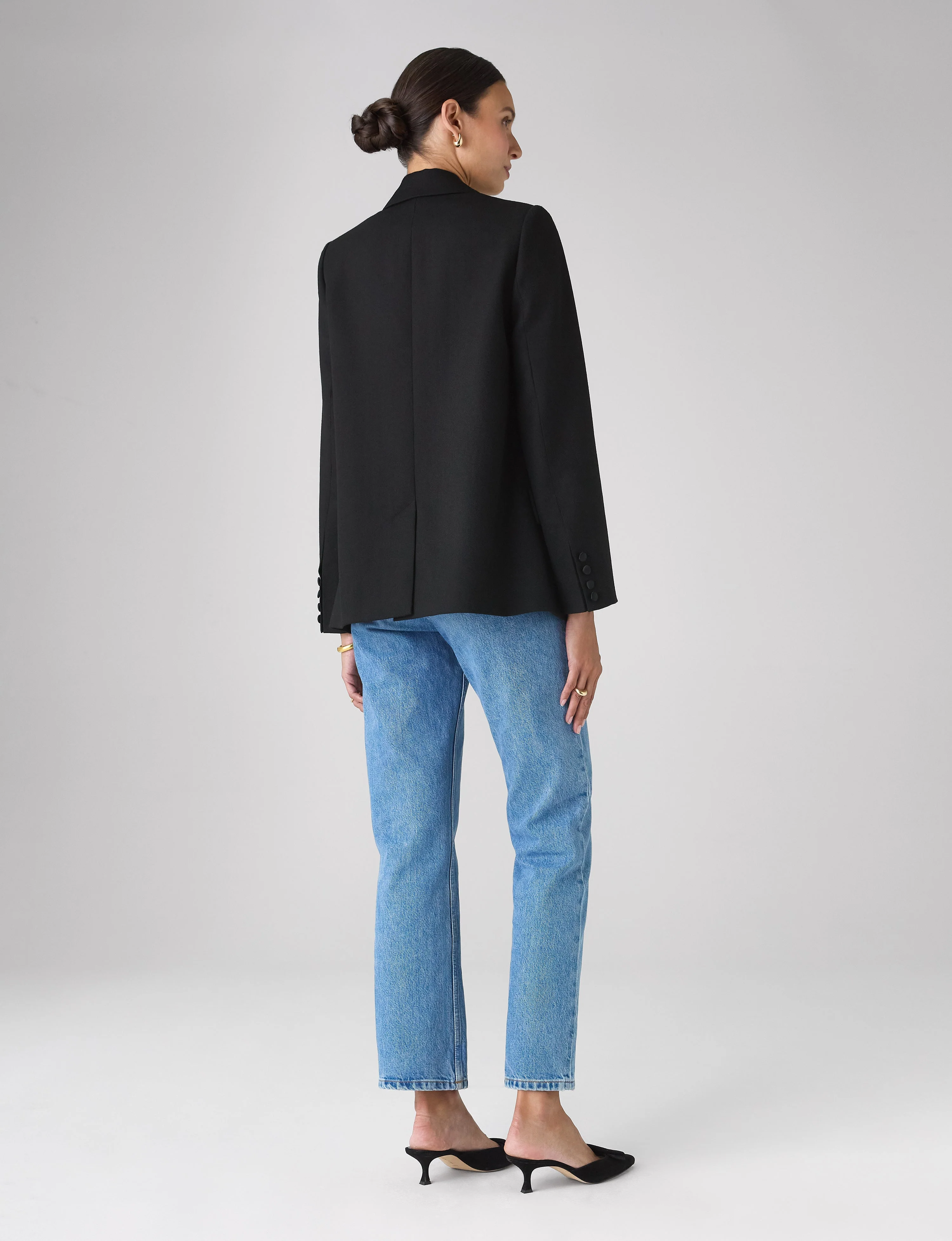 Hutton Tuxedo: Wool, Black - With Nothing Underneath