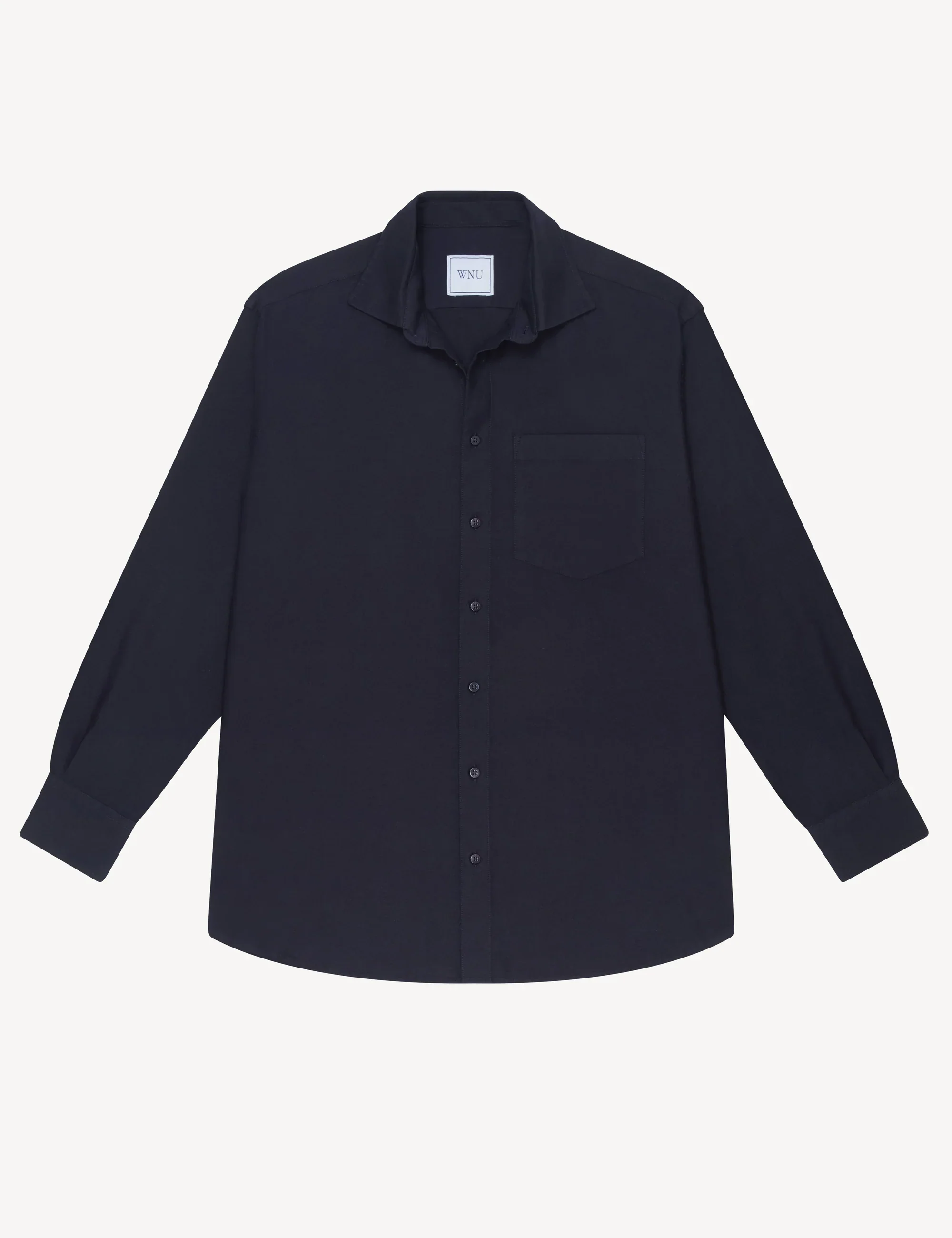 The Oversized: Oxford, Navy Blue - With Nothing Underneath