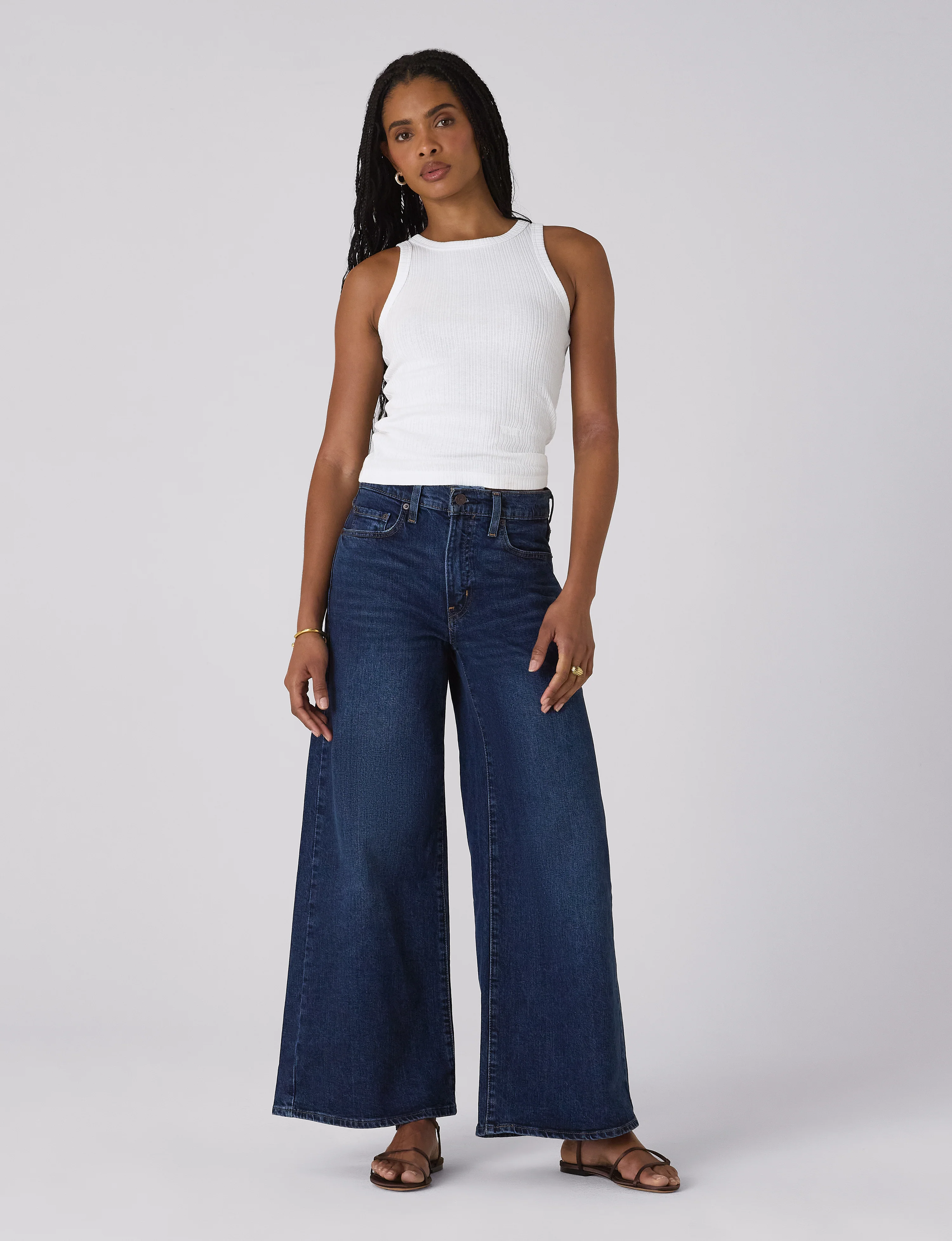 Carnaby Tank: Cotton Textured Rib, Off-White - With Nothing Underneath