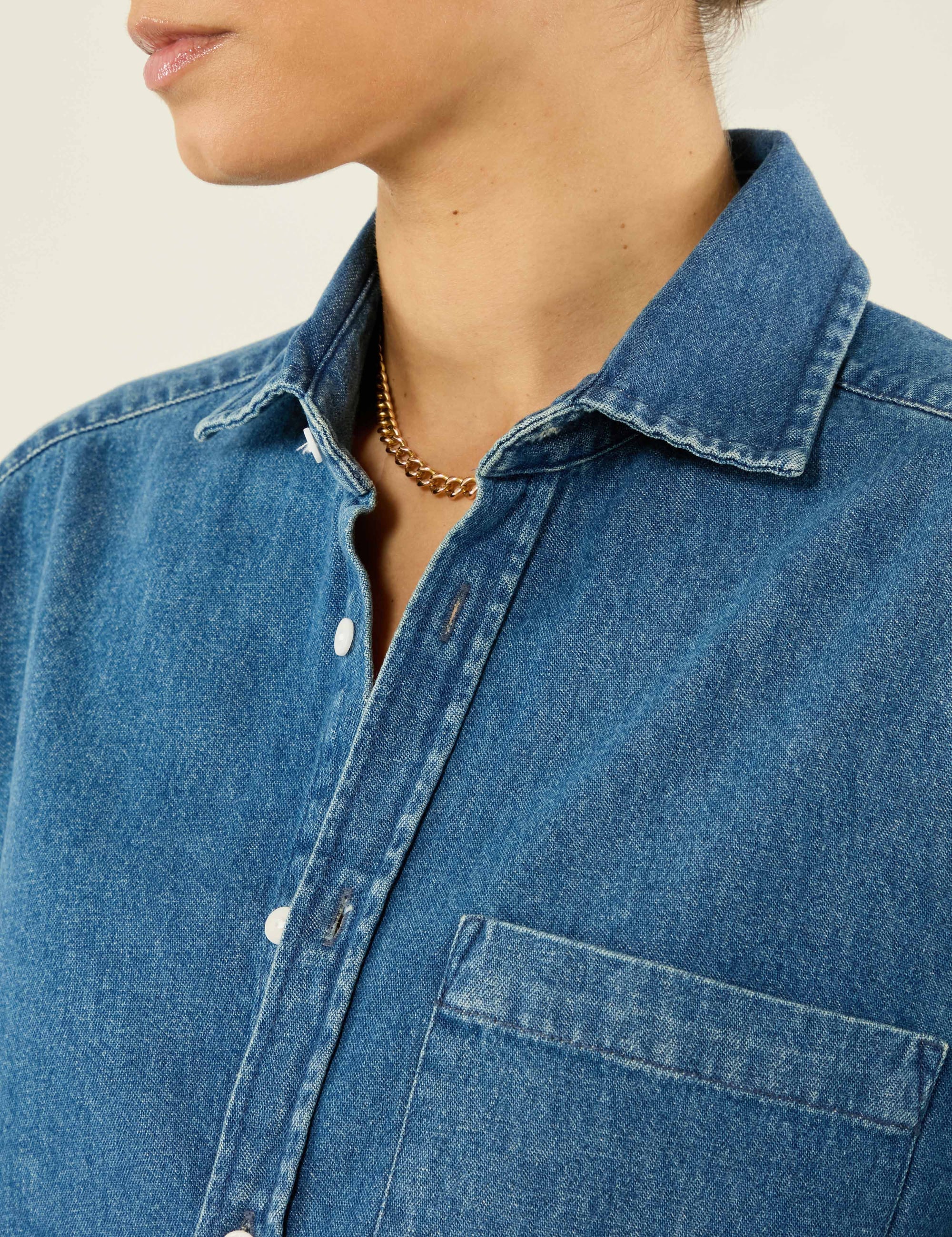 The Classic: Denim, Blue - With Nothing Underneath