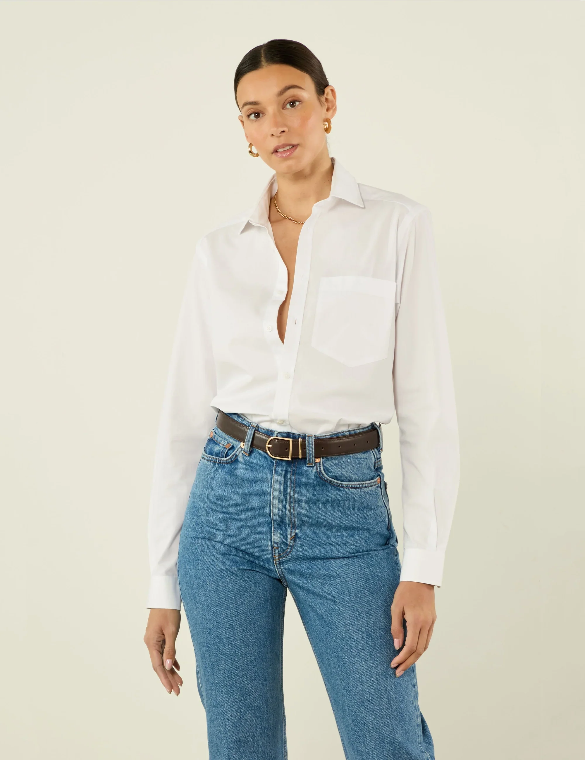 The Classic: Fine Poplin, White - With Nothing Underneath