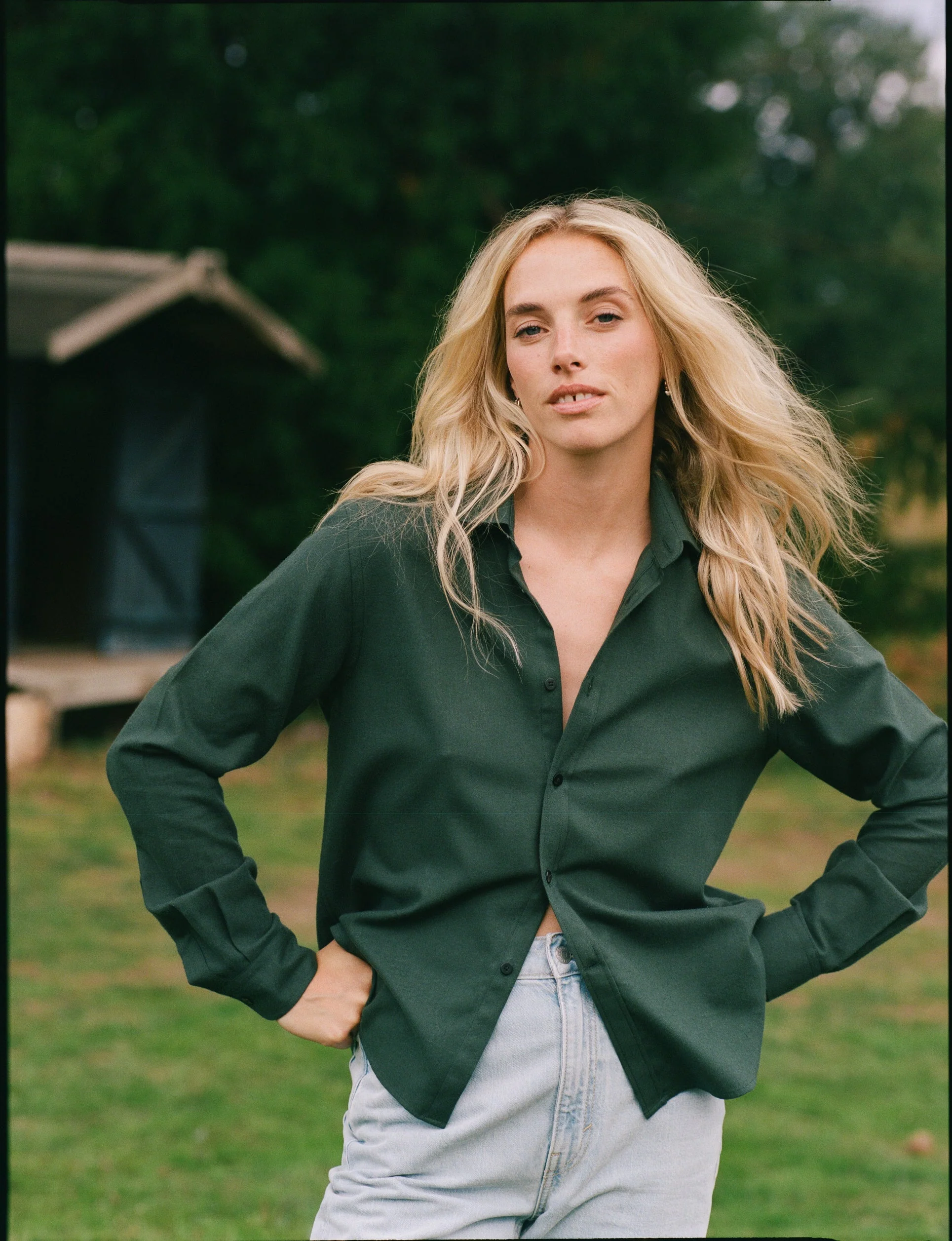 The Classic: Fine Brushed, Dark Khaki - With Nothing Underneath