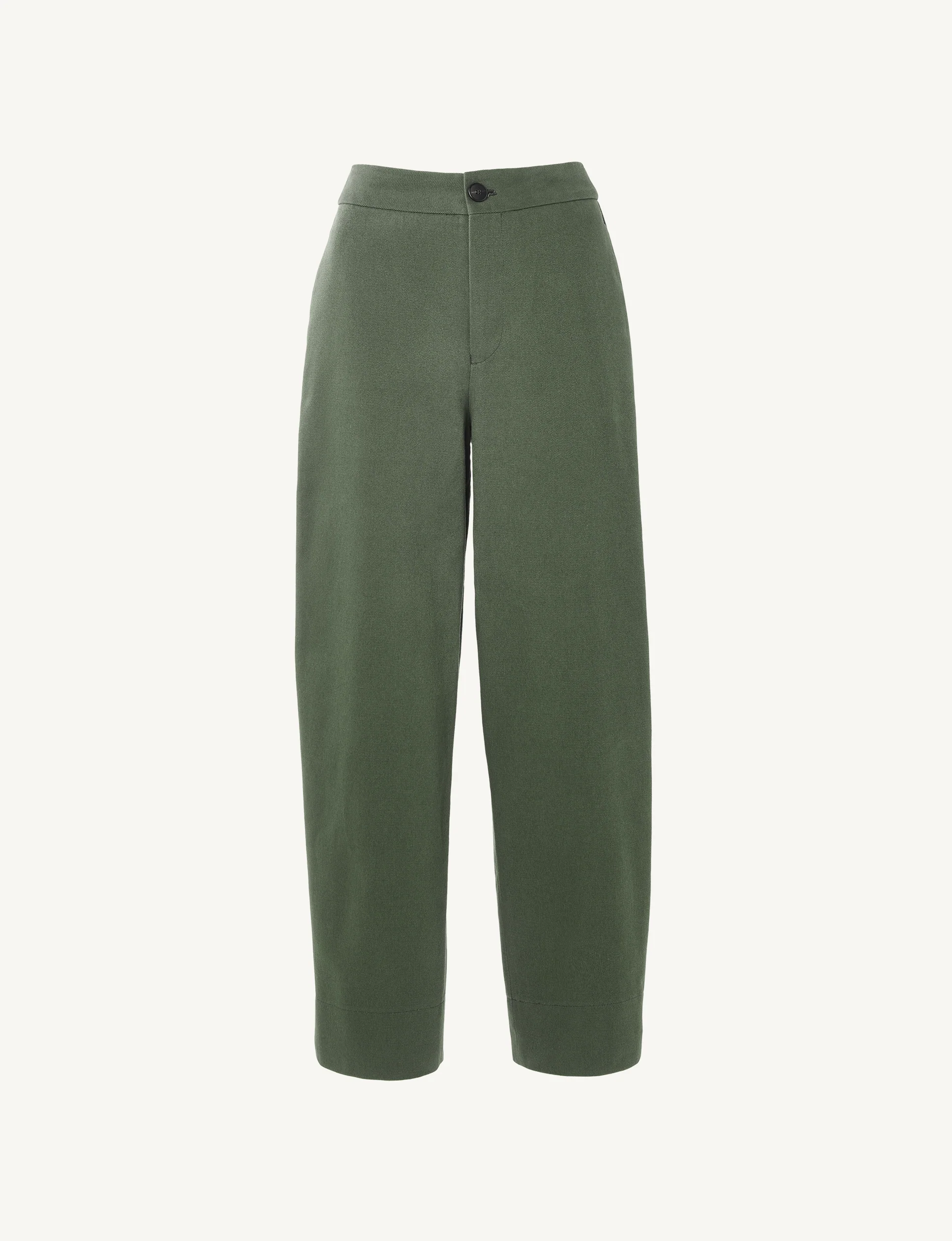 Chartwell Trouser: Cotton Twill, Khaki - With Nothing Underneath