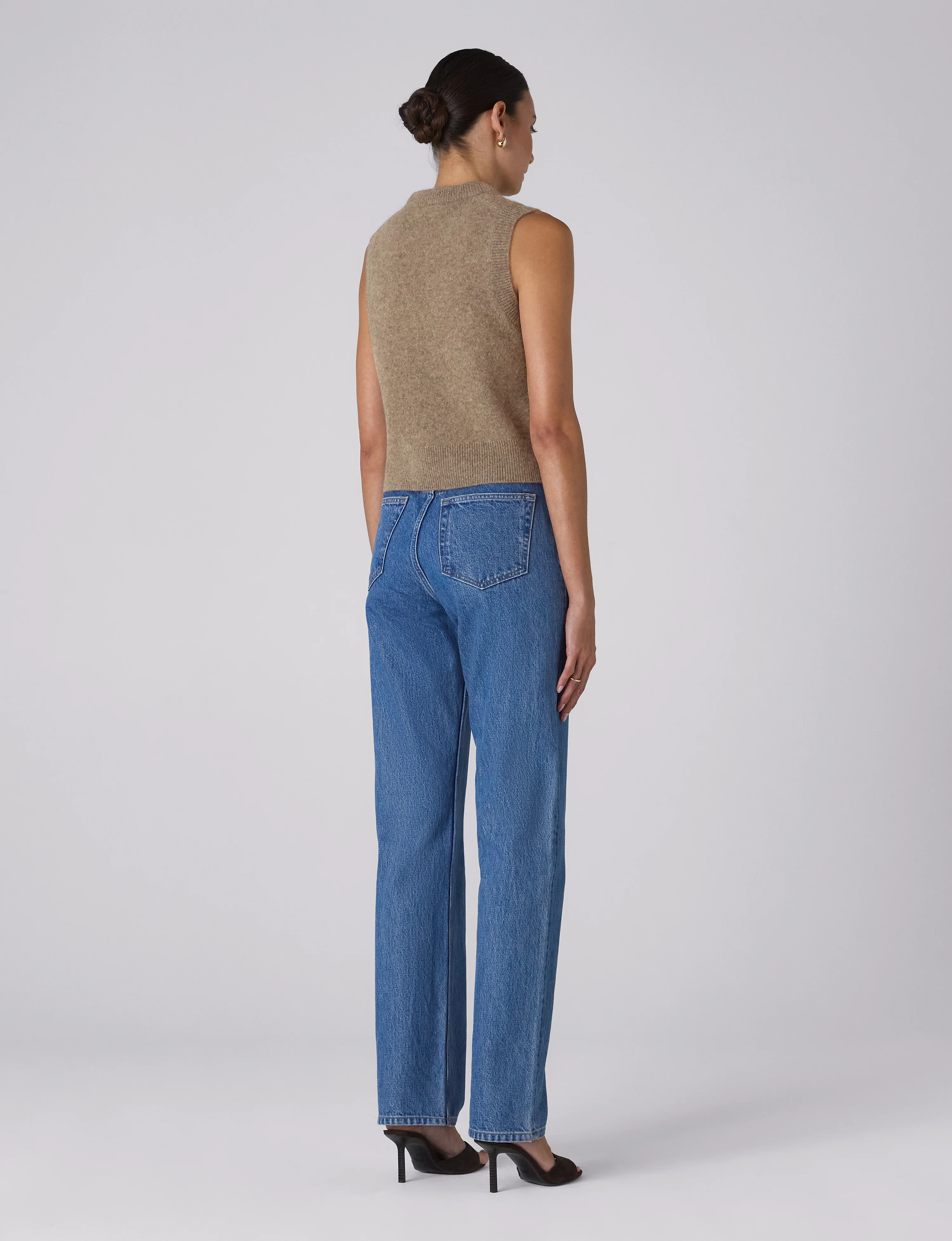 Skye Vest: Yak Wool, Coffee - With Nothing Underneath