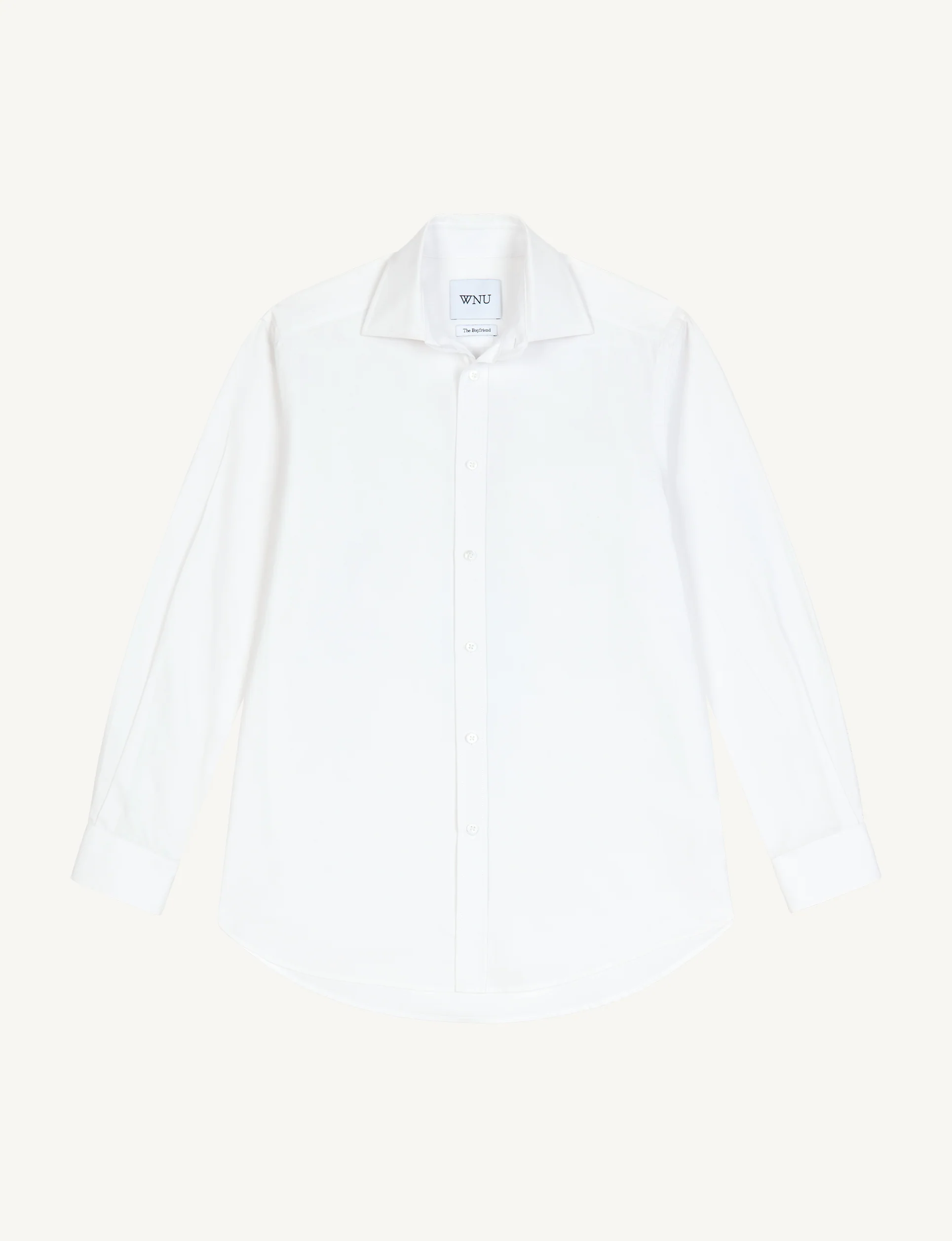 The Boyfriend: Fine Poplin, White - With Nothing Underneath