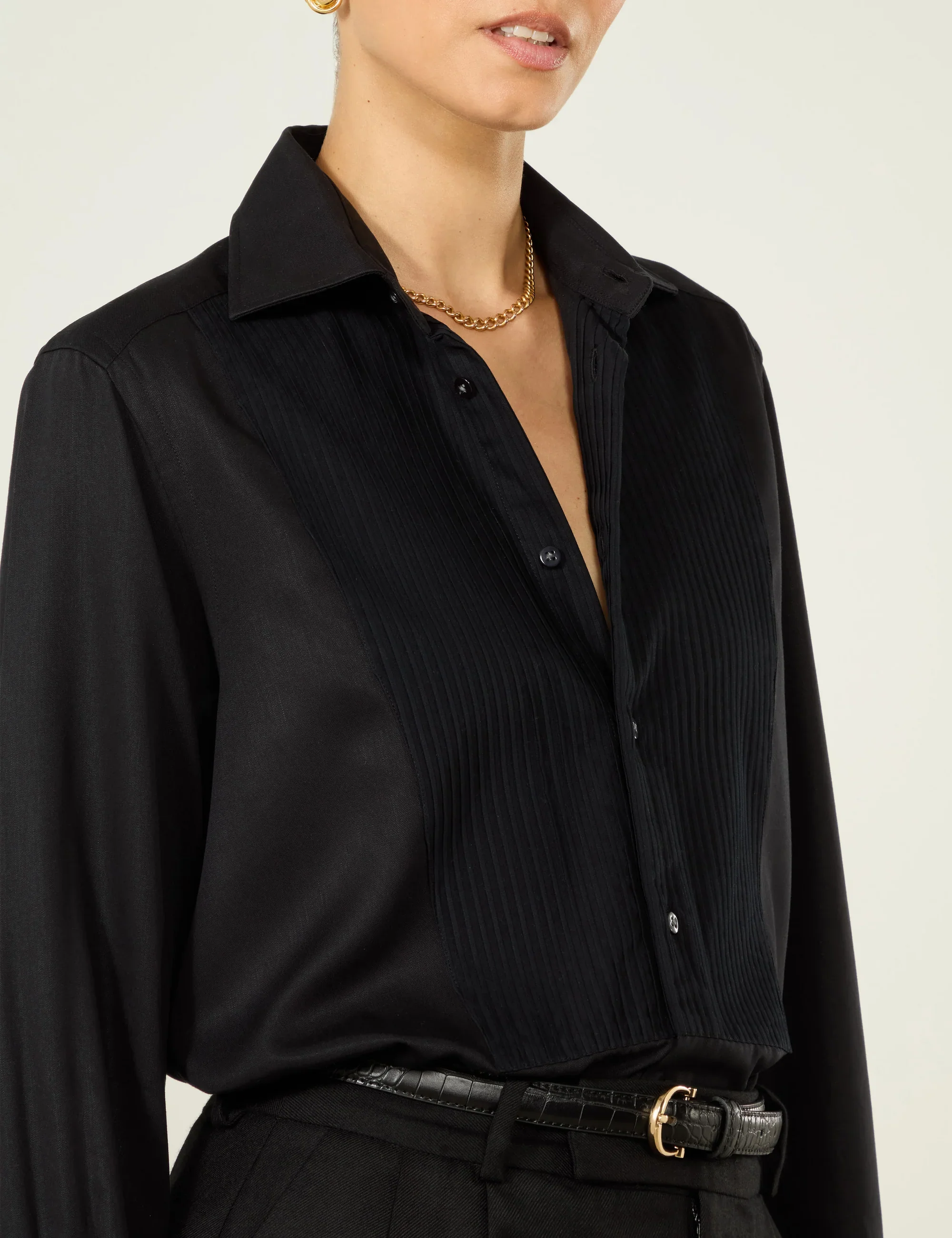 The Dress Shirt: TENCEL™ Lyocell, Black - With Nothing Underneath