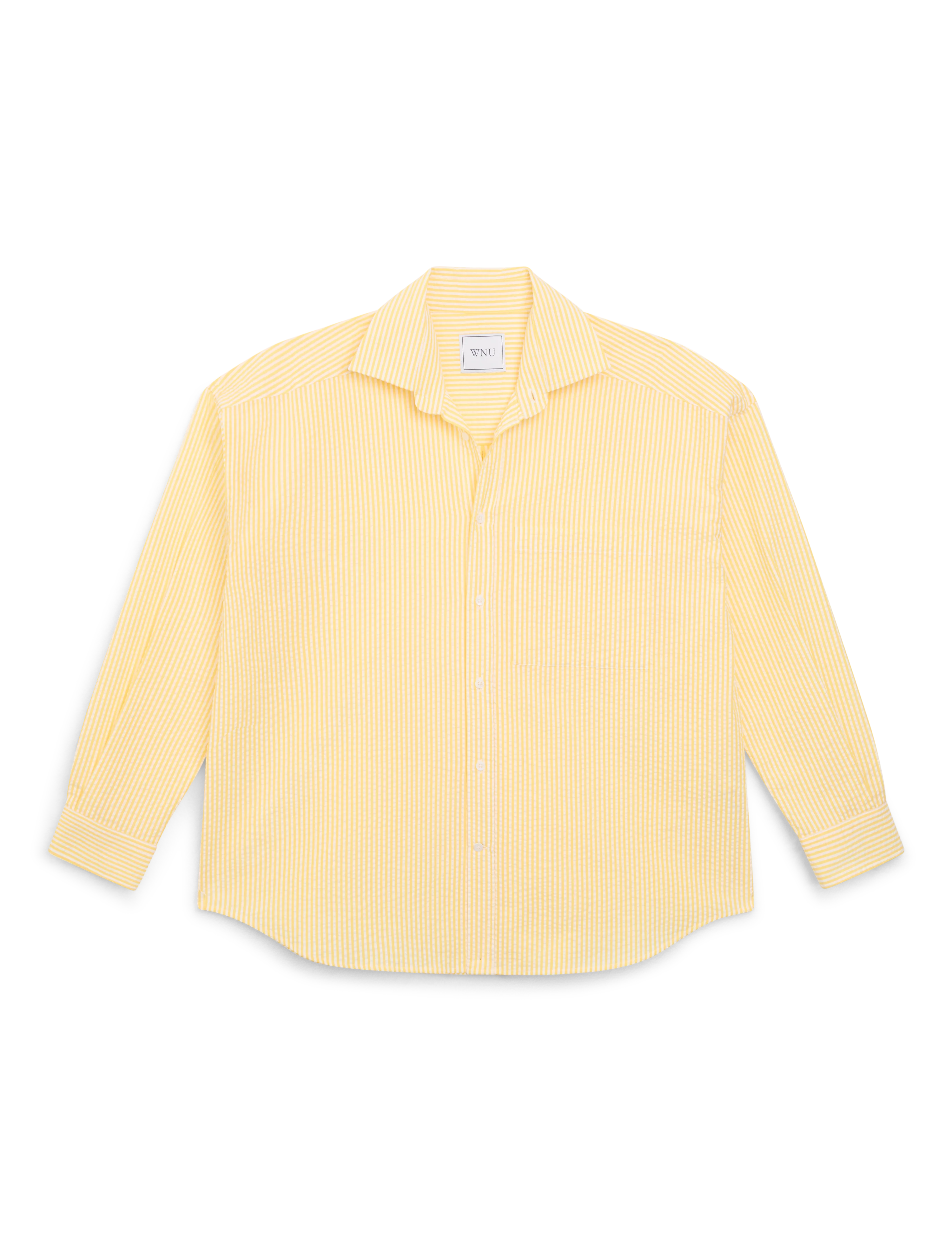 The Weekend: Seersucker, Yellow Stripe - With Nothing Underneath