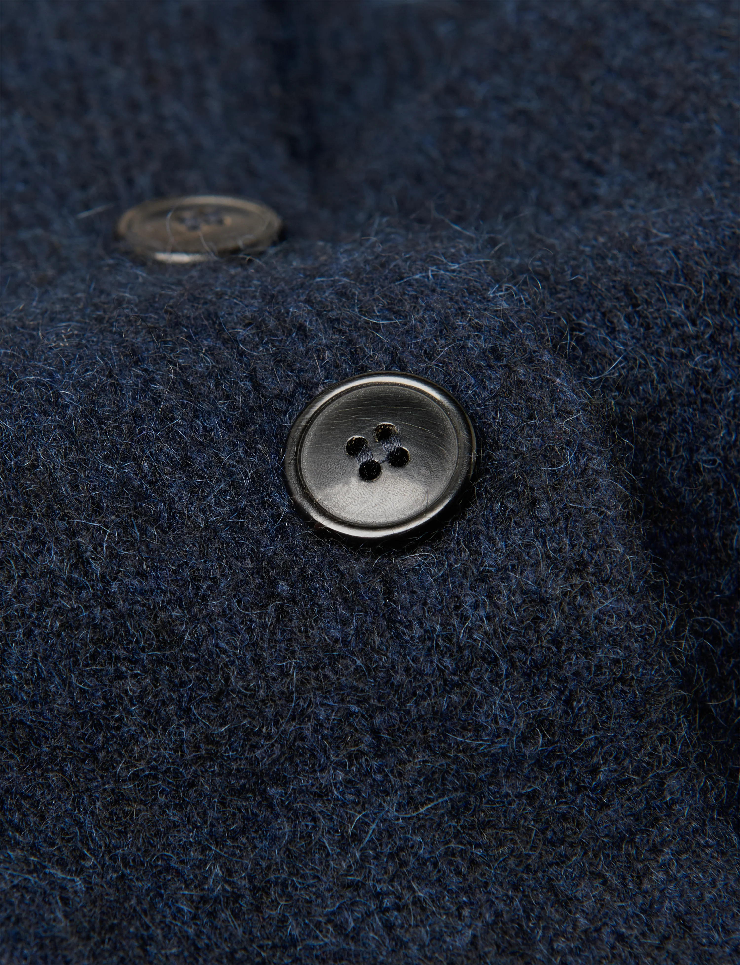 Jura Cardigan: Yak Wool, Navy Blue - With Nothing Underneath