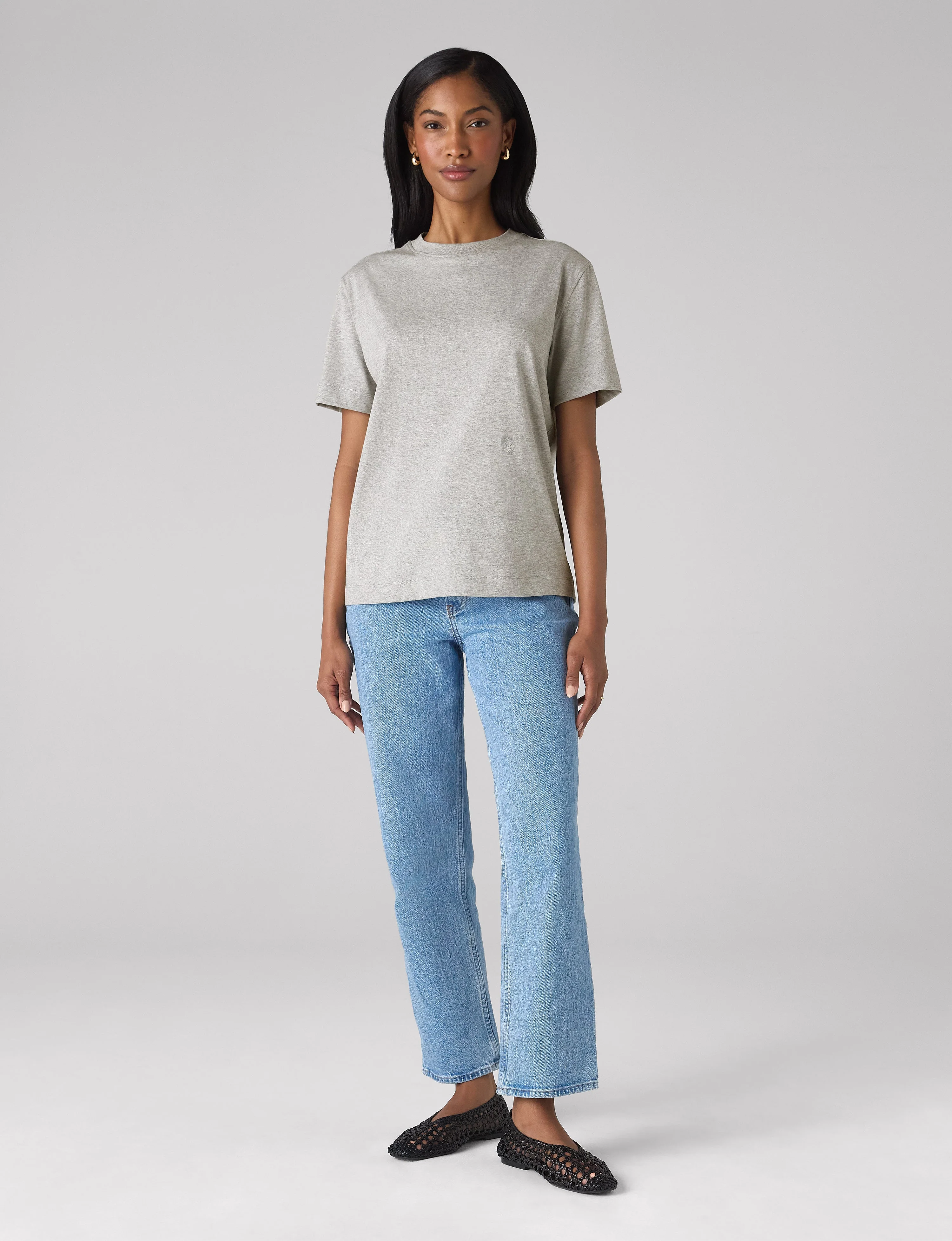 Soho T-Shirt: Cotton Jersey, Grey - With Nothing Underneath