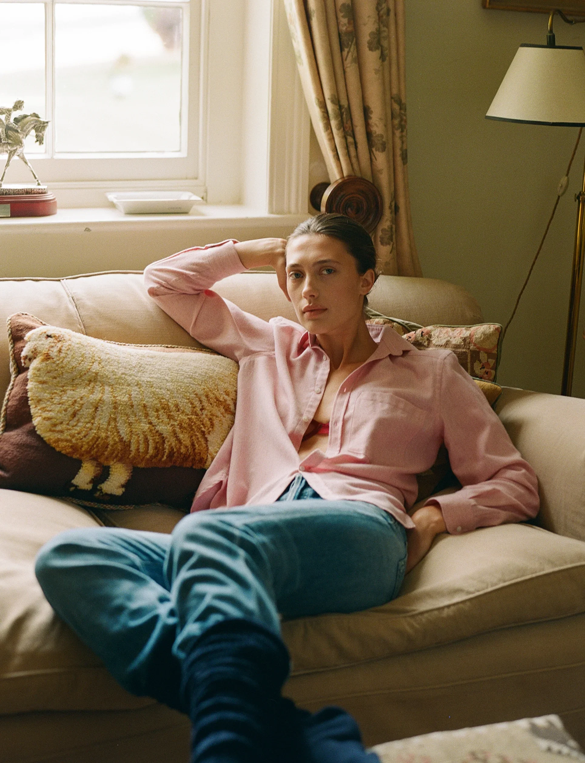The Classic: Fine Brushed, Dusty Pink - With Nothing Underneath