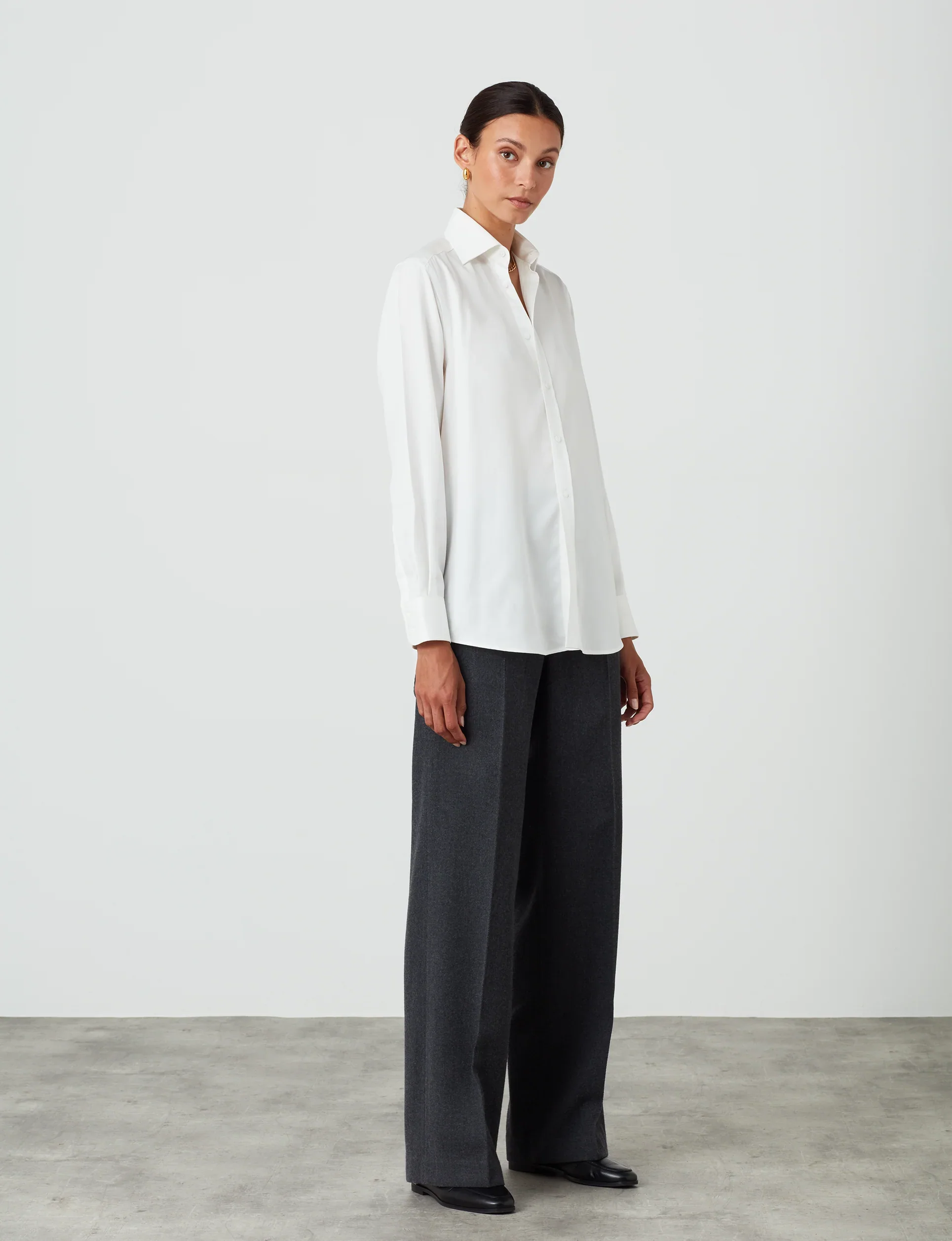 The Boyfriend: TENCEL™ Lyocell, Off-White - With Nothing Underneath
