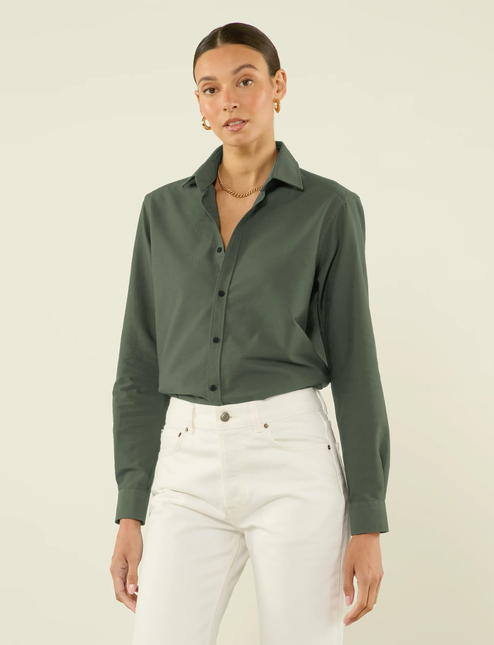 The Classic: Oxford, Khaki - With Nothing Underneath