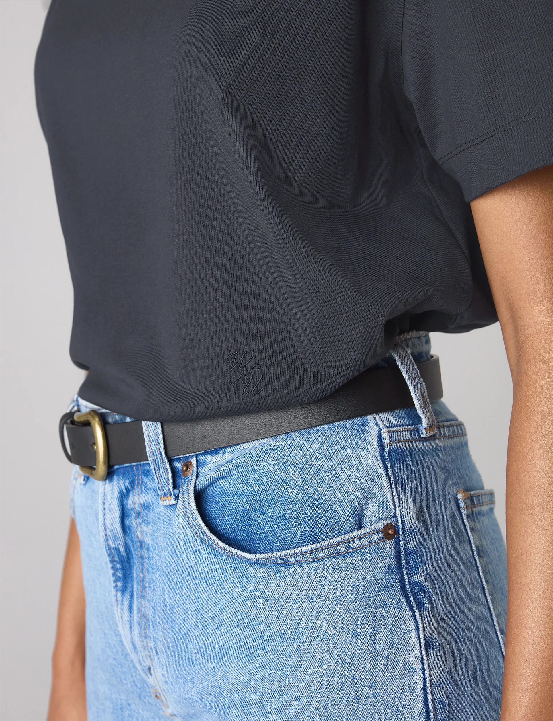 Soho T-Shirt: Cotton Jersey, Navy - With Nothing Underneath