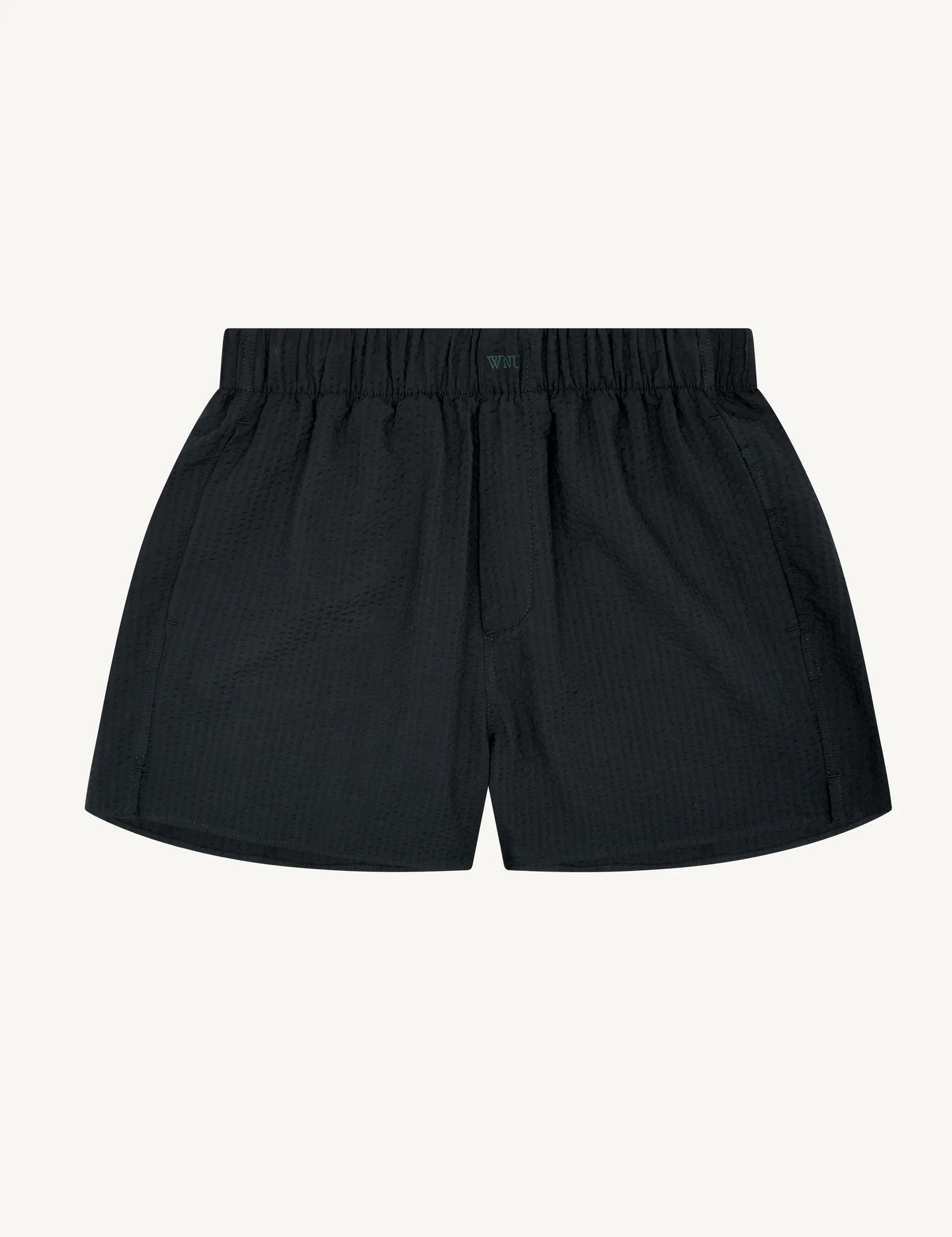 The Boxer: Seersucker, Navy Blue - With Nothing Underneath