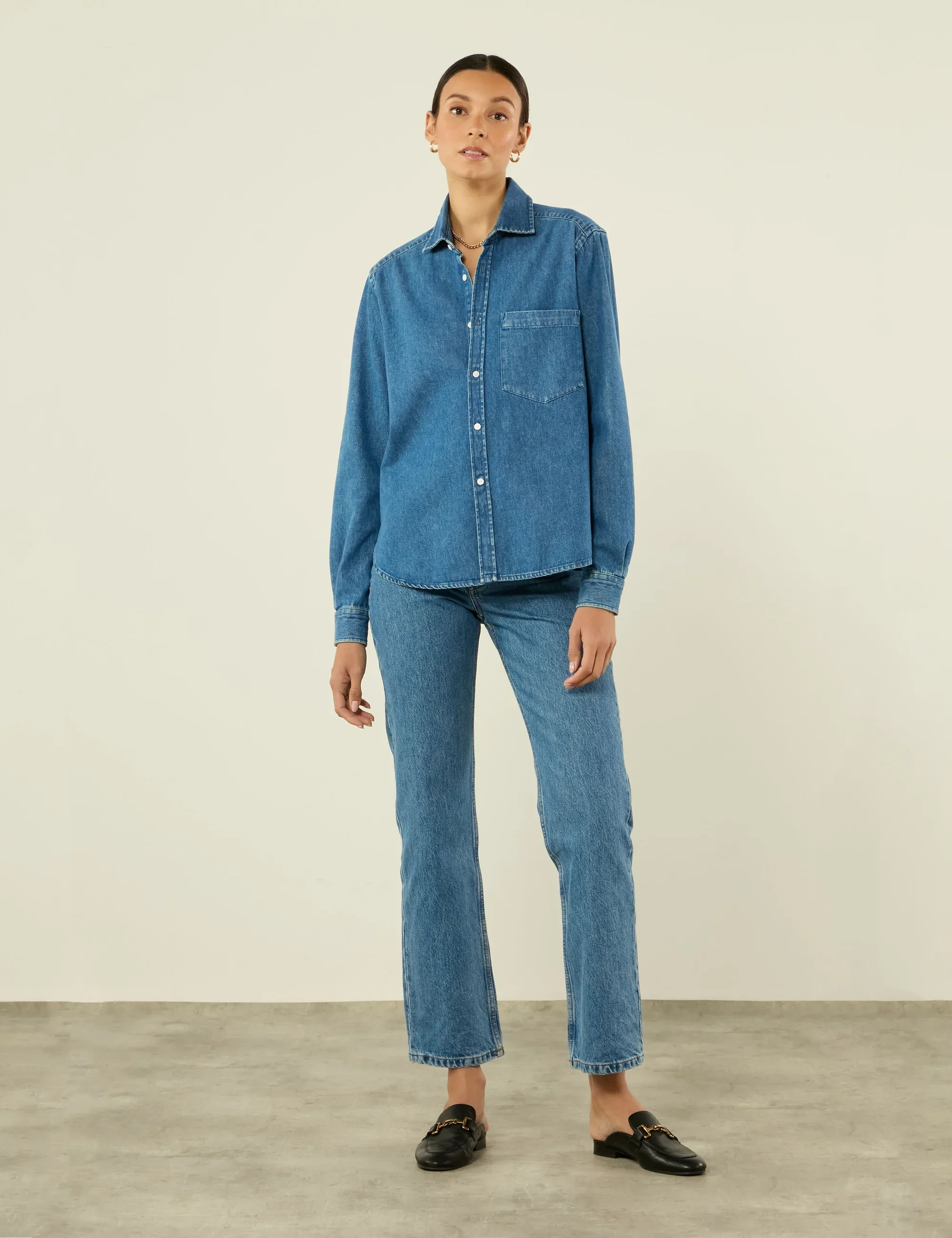 The Classic: Denim, Blue - With Nothing Underneath