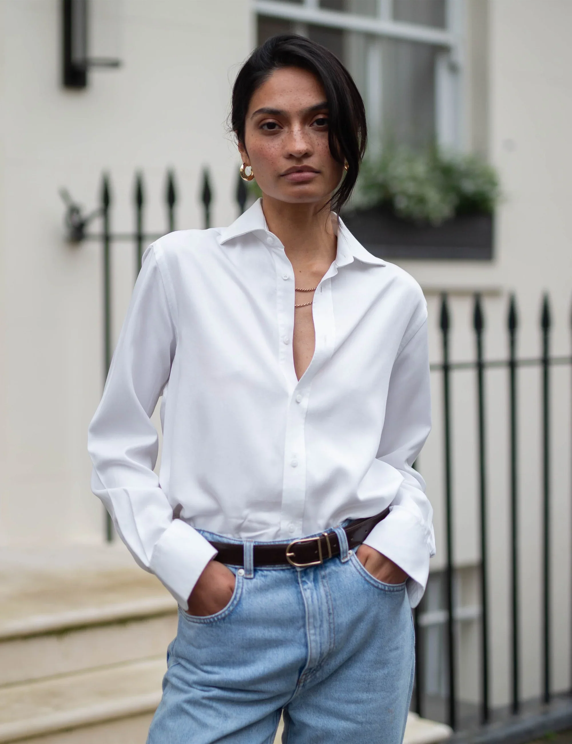 The Boyfriend: TENCEL™ Lyocell, Off-White - With Nothing Underneath