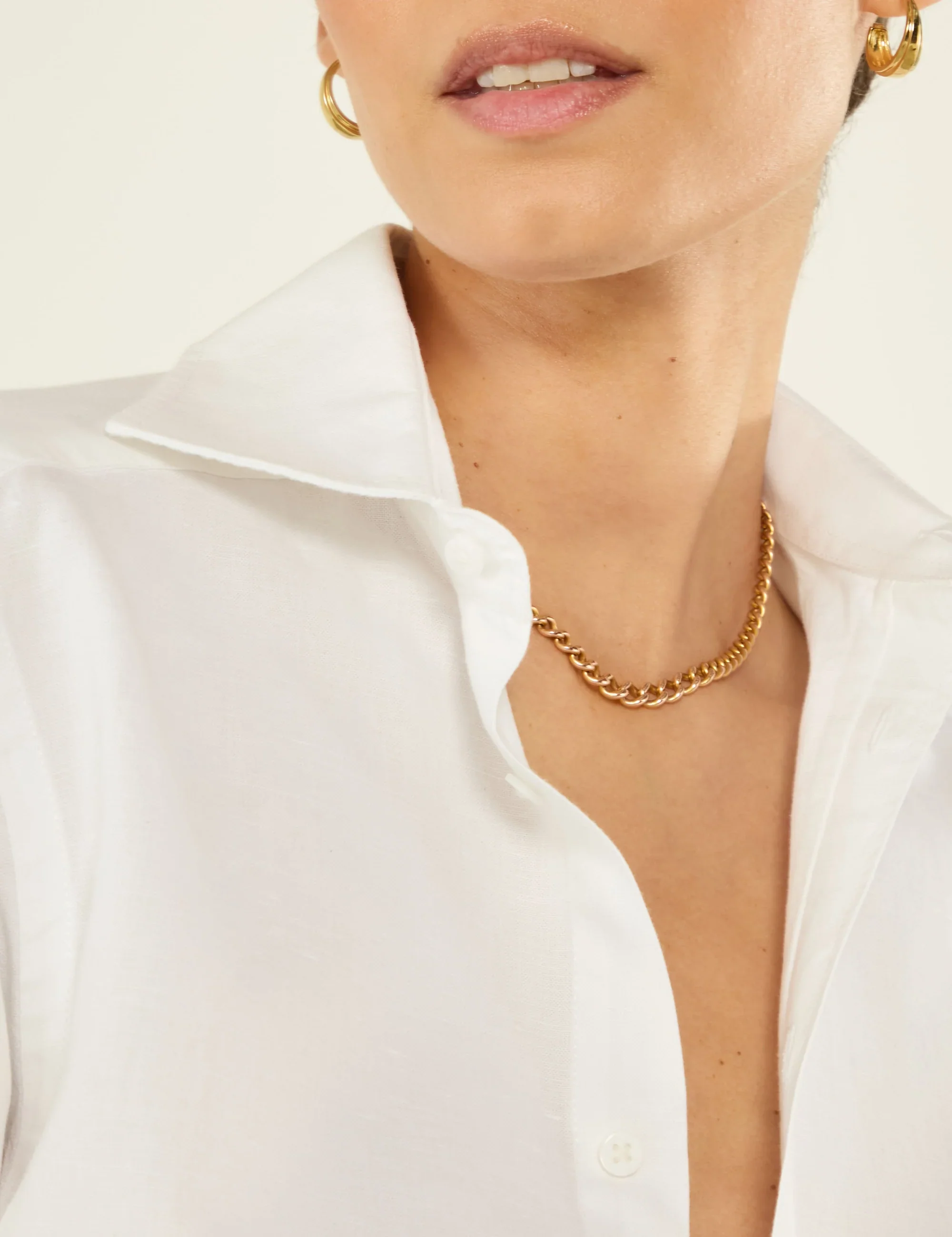 The Boyfriend: Weave, White - With Nothing Underneath