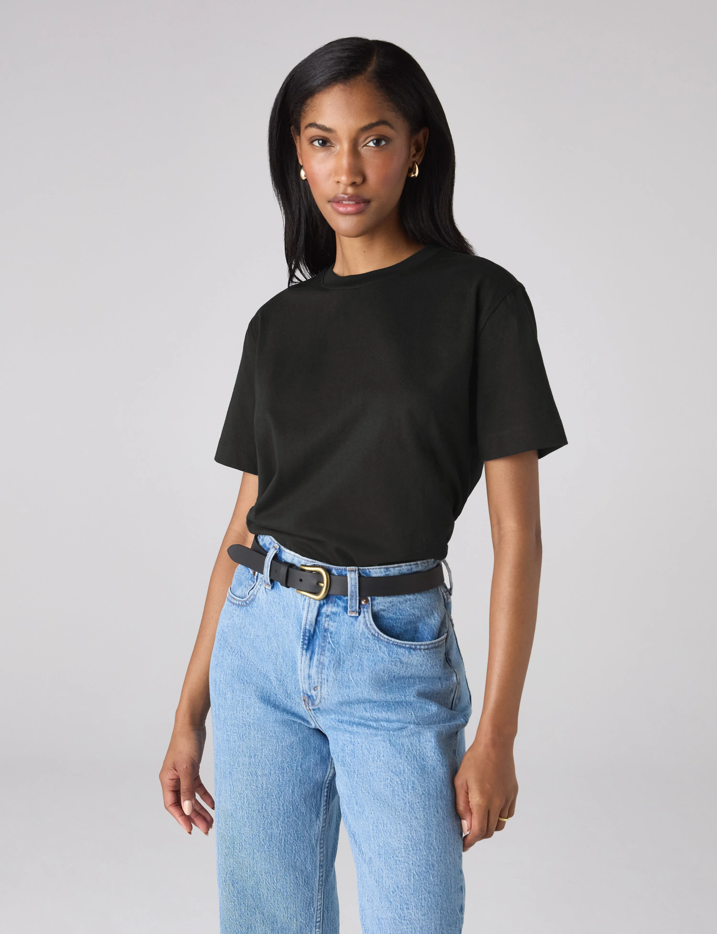Soho T-Shirt: Cotton Jersey, Black - With Nothing Underneath