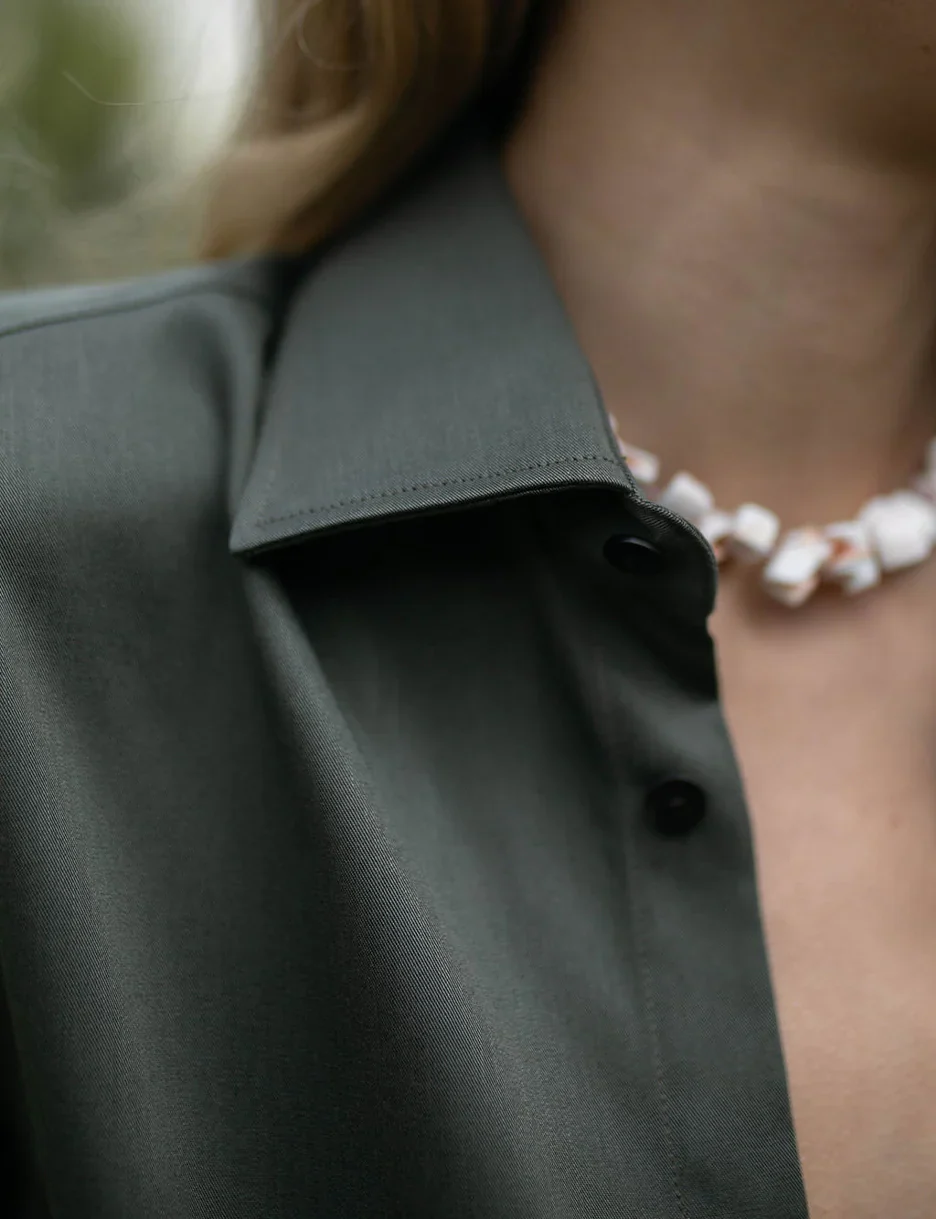 The Boyfriend: TENCEL™ Lyocell, Khaki - With Nothing Underneath