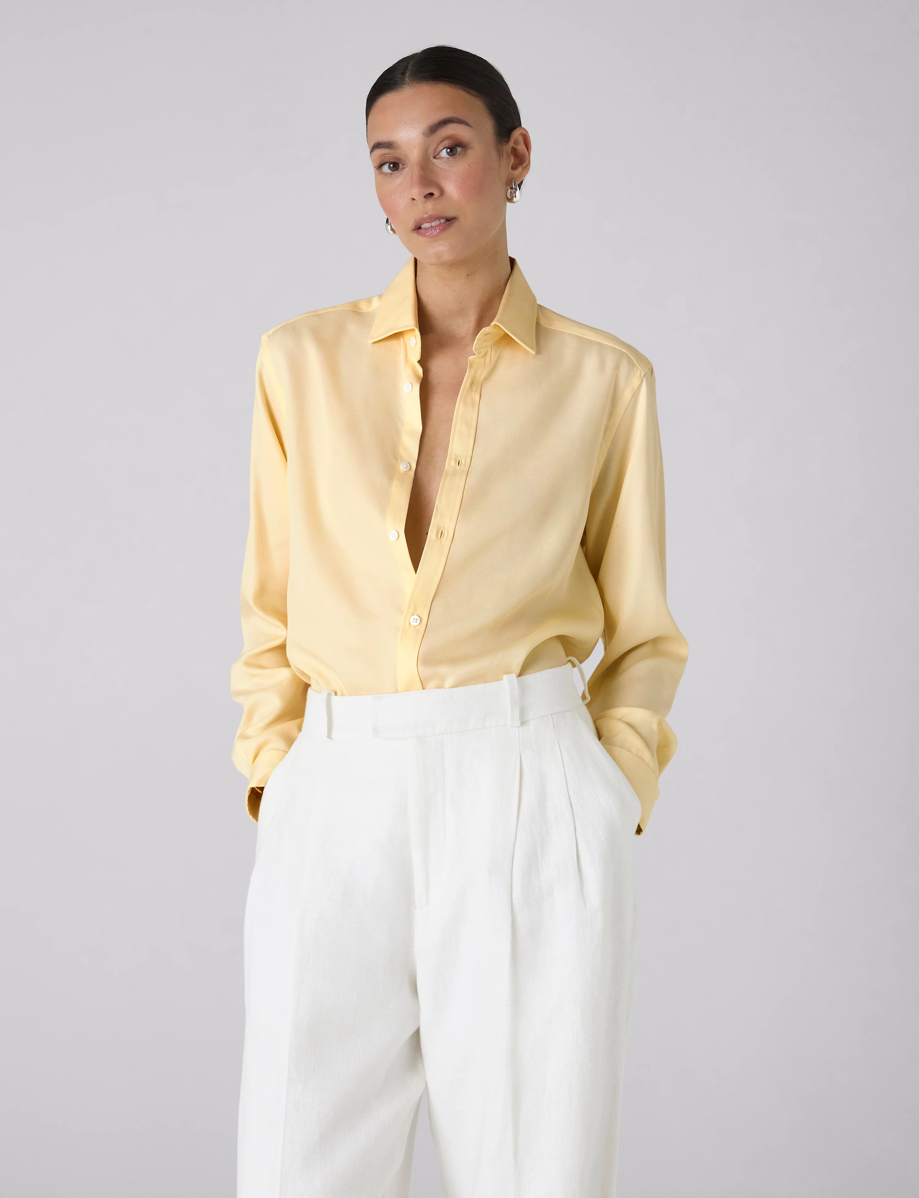 The Classic: TENCEL™ Lyocell, Pale Yellow - With Nothing Underneath