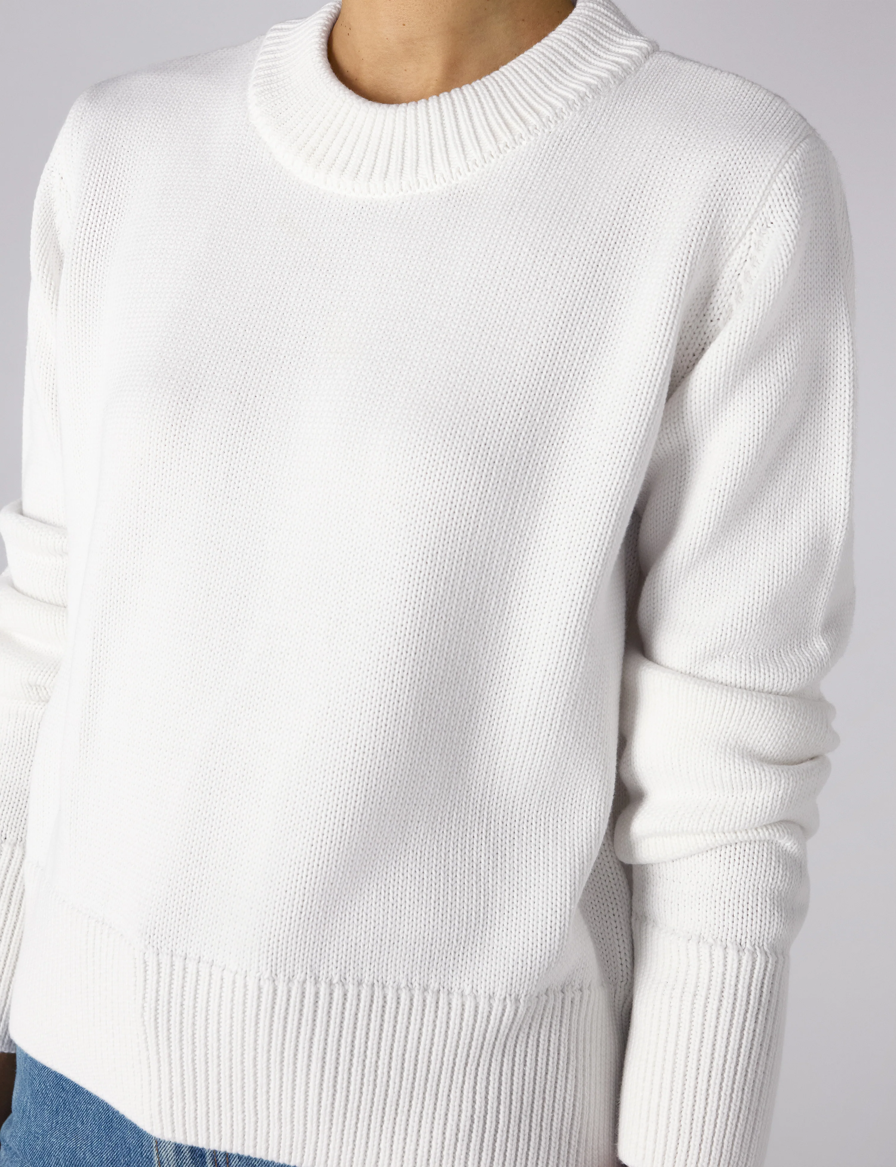 Devon Jumper: Cotton, Cream - With Nothing Underneath