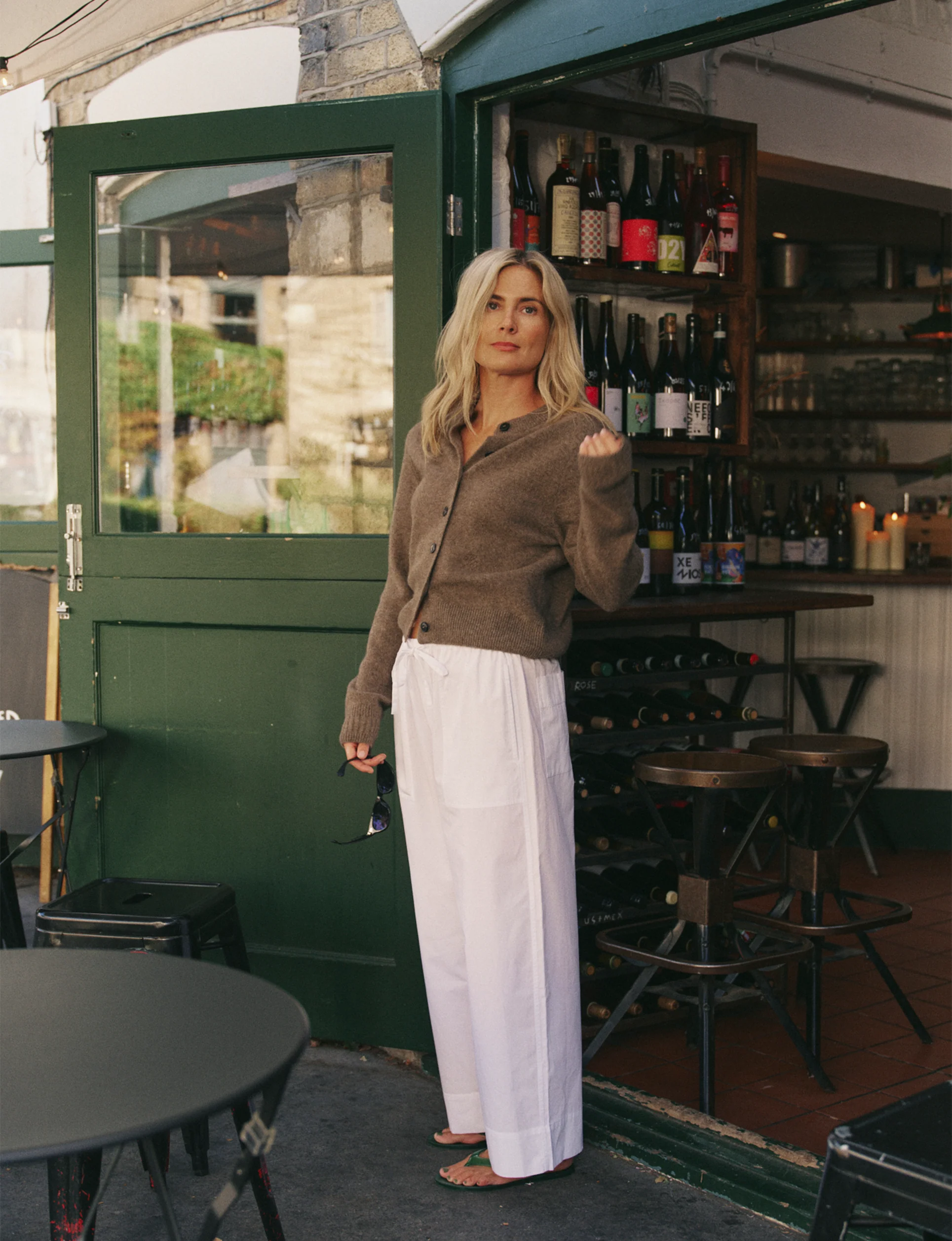 Sifnos Trousers: Fine Poplin, White x Lucy Williams - With Nothing Underneath