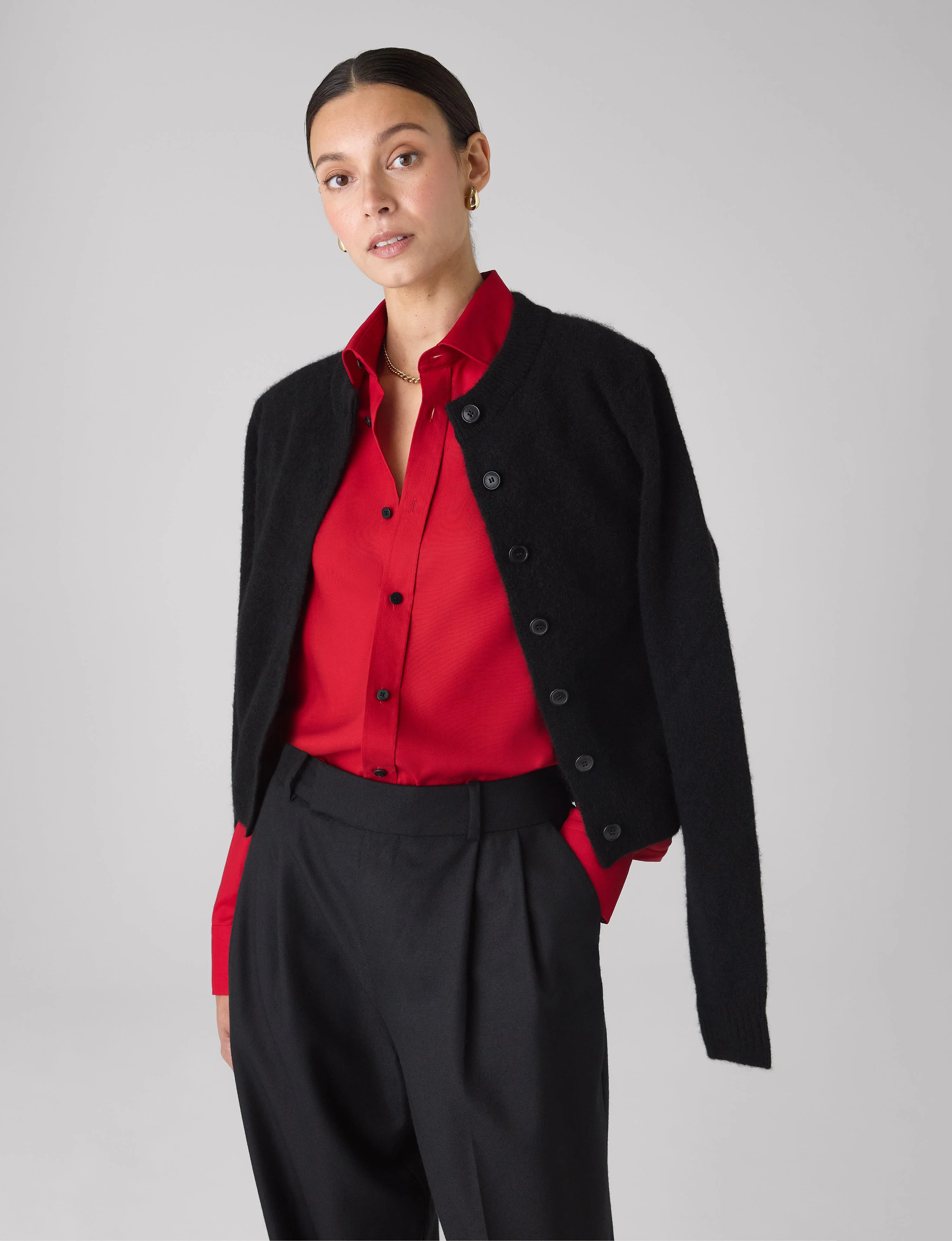 The Boyfriend: TENCEL™ Lyocell, Red - With Nothing Underneath