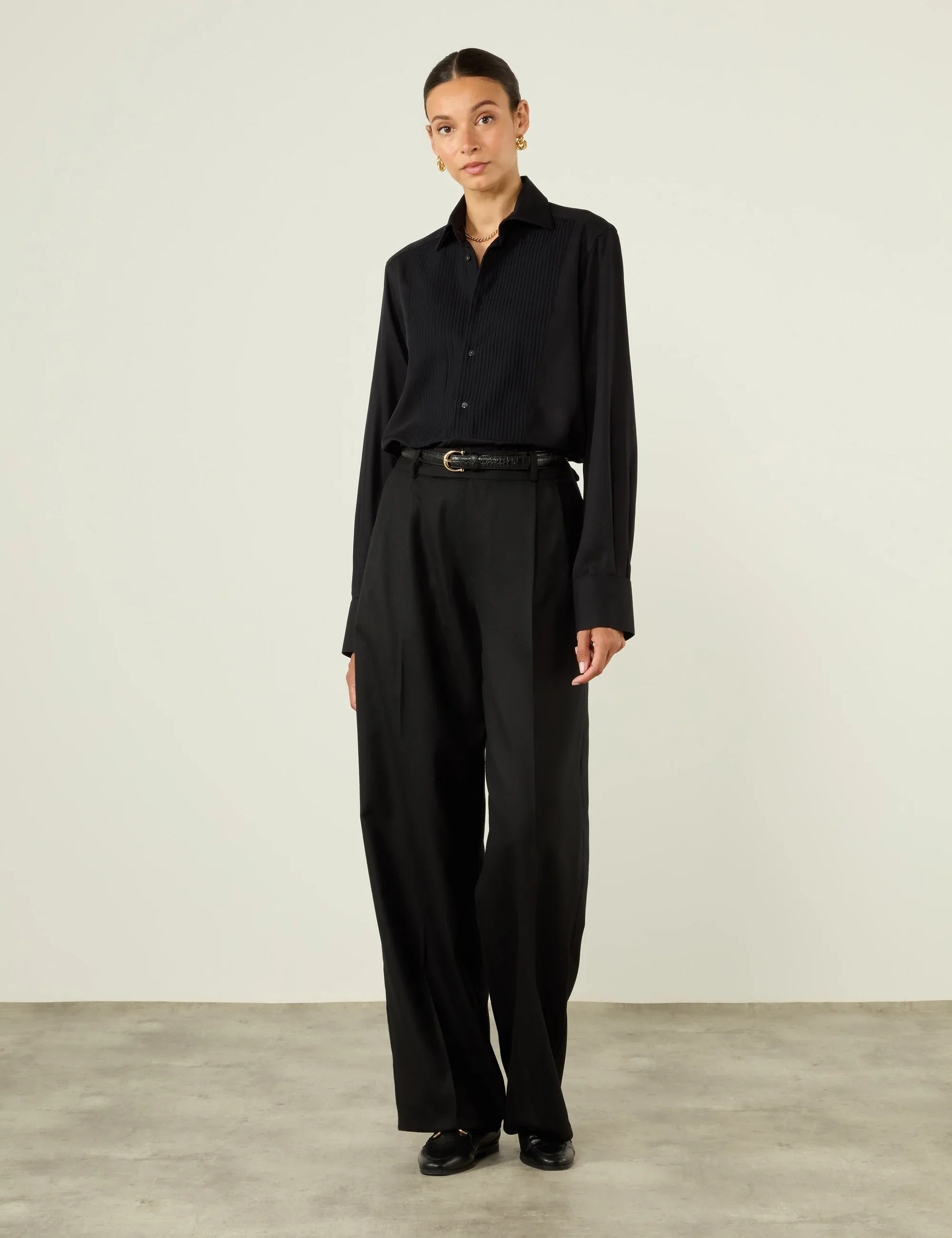 The Dress Shirt: TENCEL™ Lyocell, Black - With Nothing Underneath