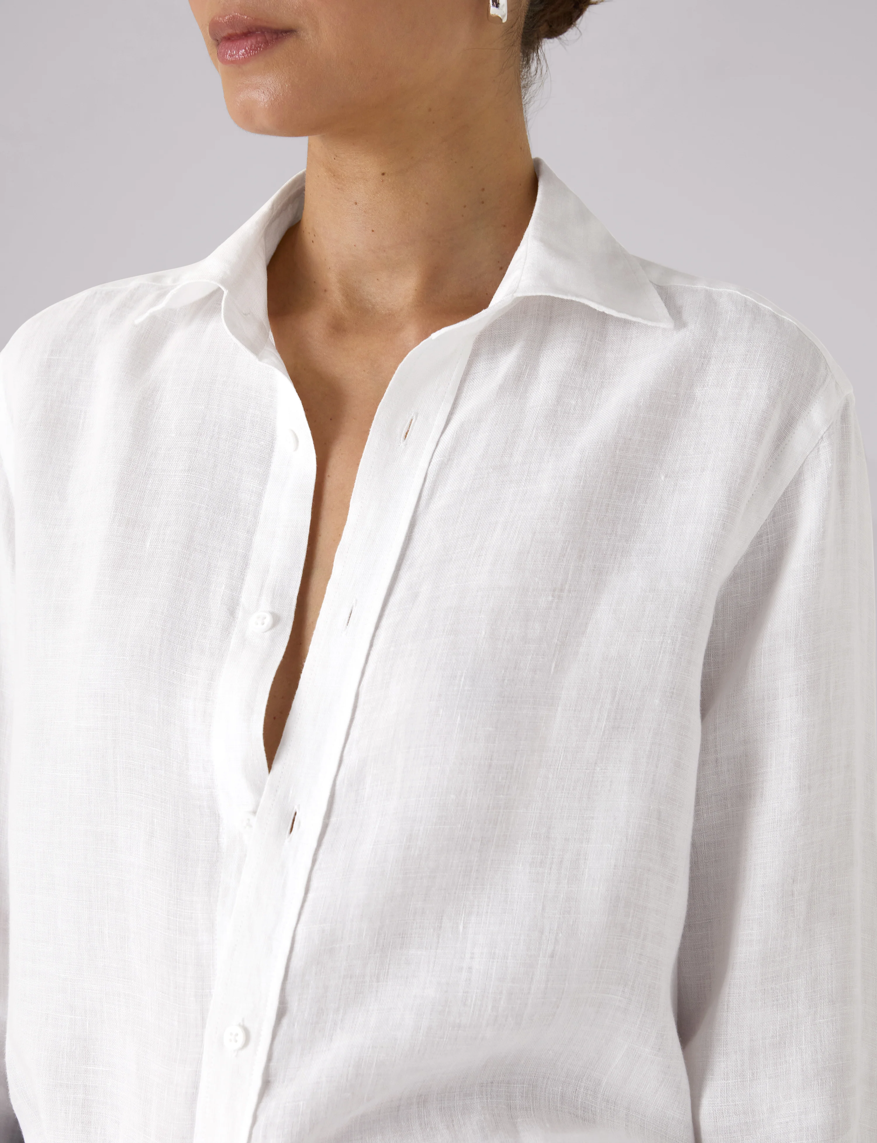 The Boyfriend: Linen, White - With Nothing Underneath