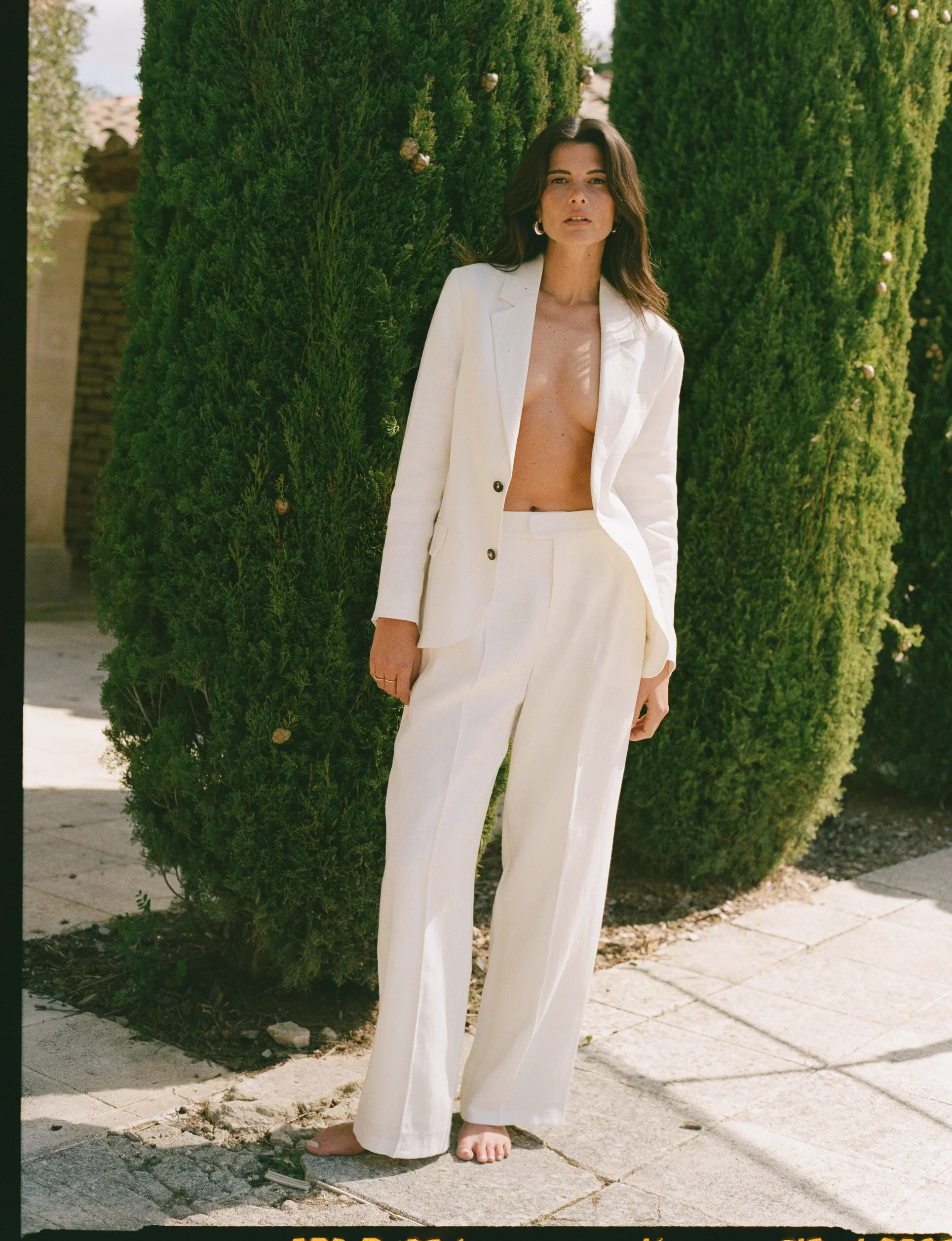 Rampling Trouser: Linen, Ivory - With Nothing Underneath