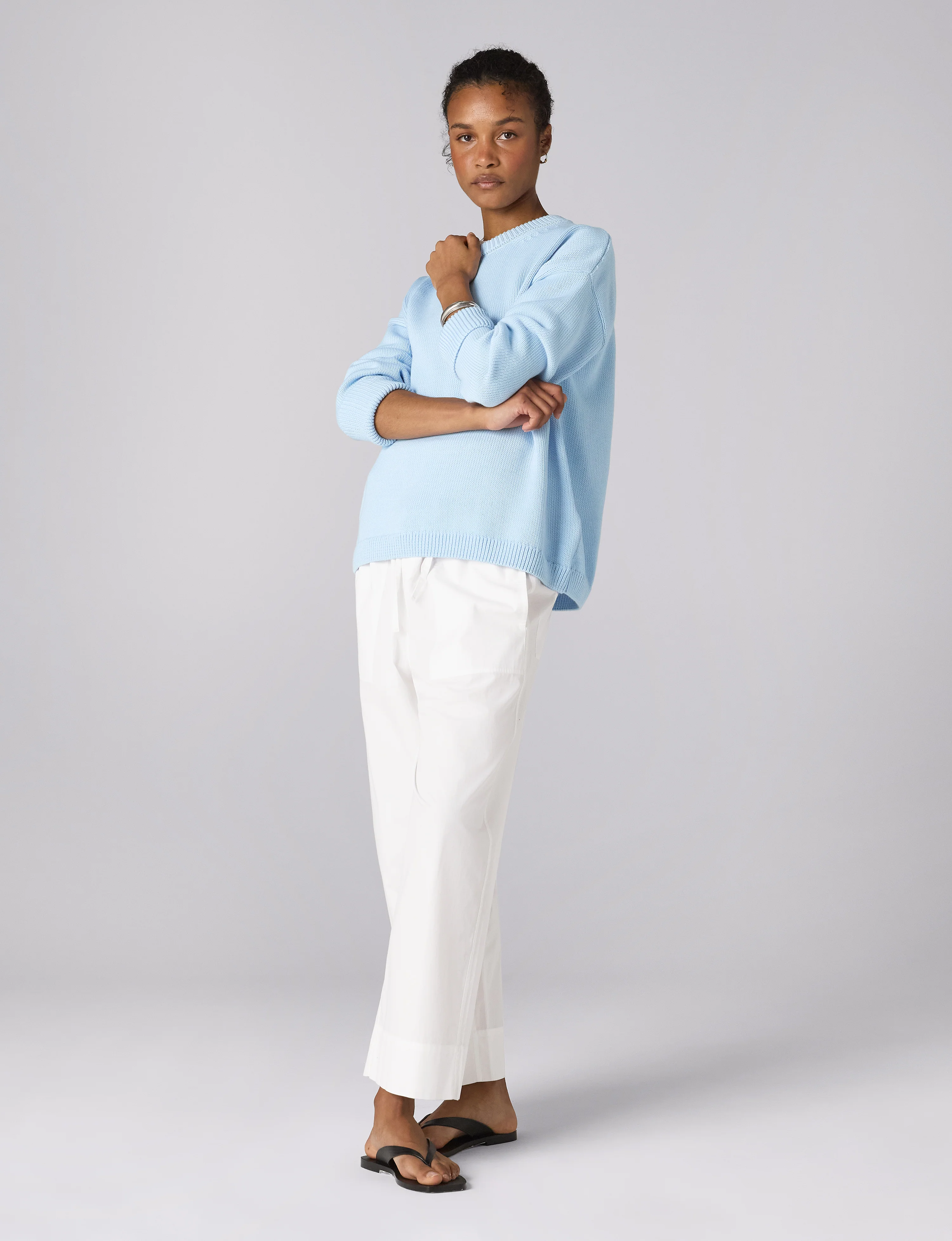 Sennen Jumper: Cotton, Icy Blue x Lucy Williams - With Nothing Underneath